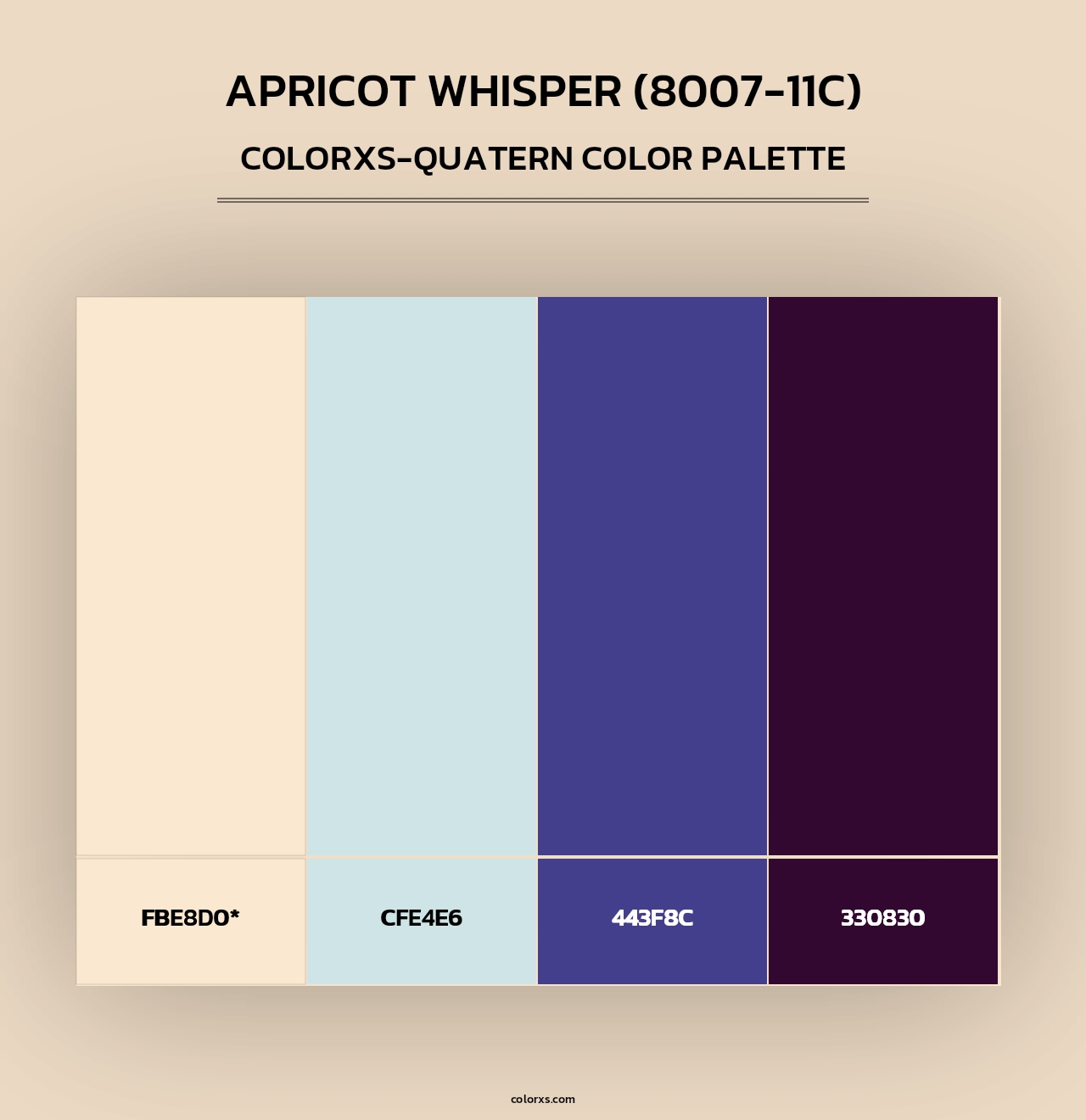 Apricot Whisper (8007-11C) - Colorxs Quad Palette