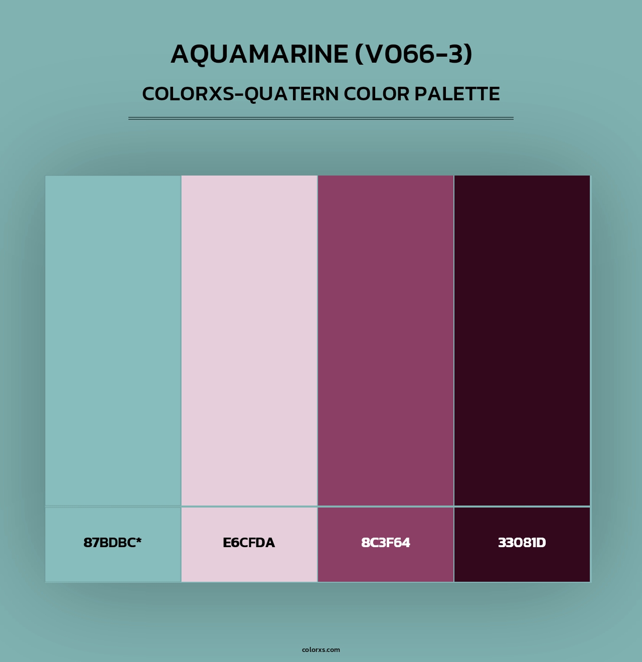 Aquamarine (V066-3) - Colorxs Quad Palette