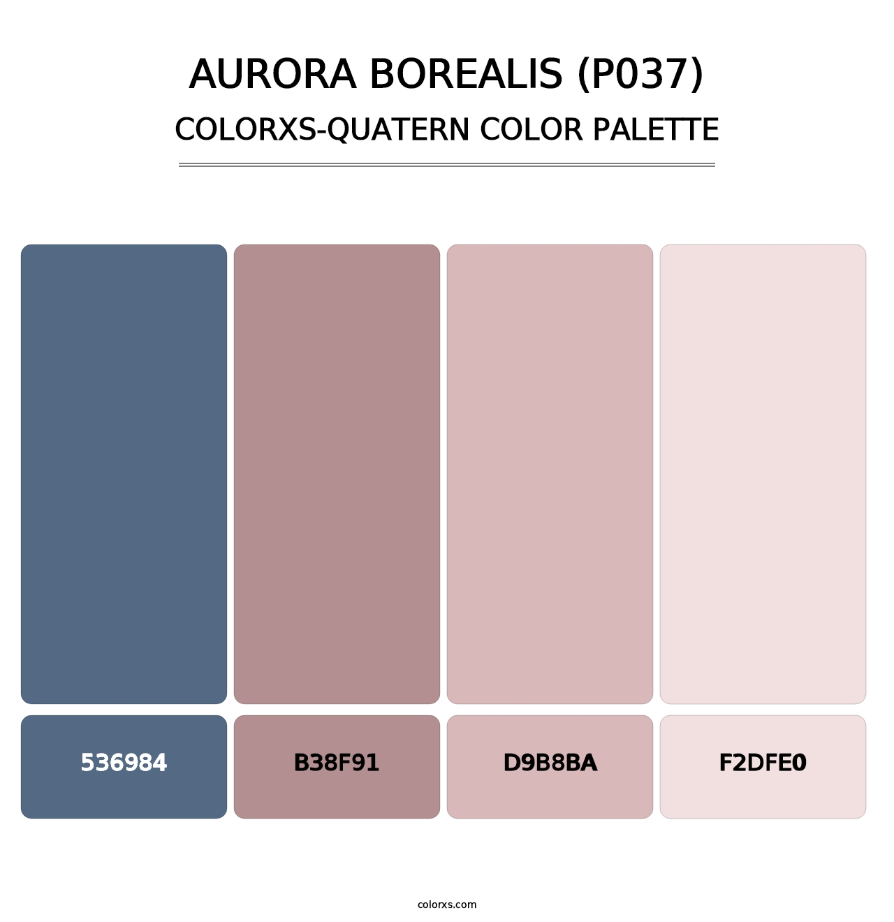 Aurora Borealis (P037) - Colorxs Quatern Palette