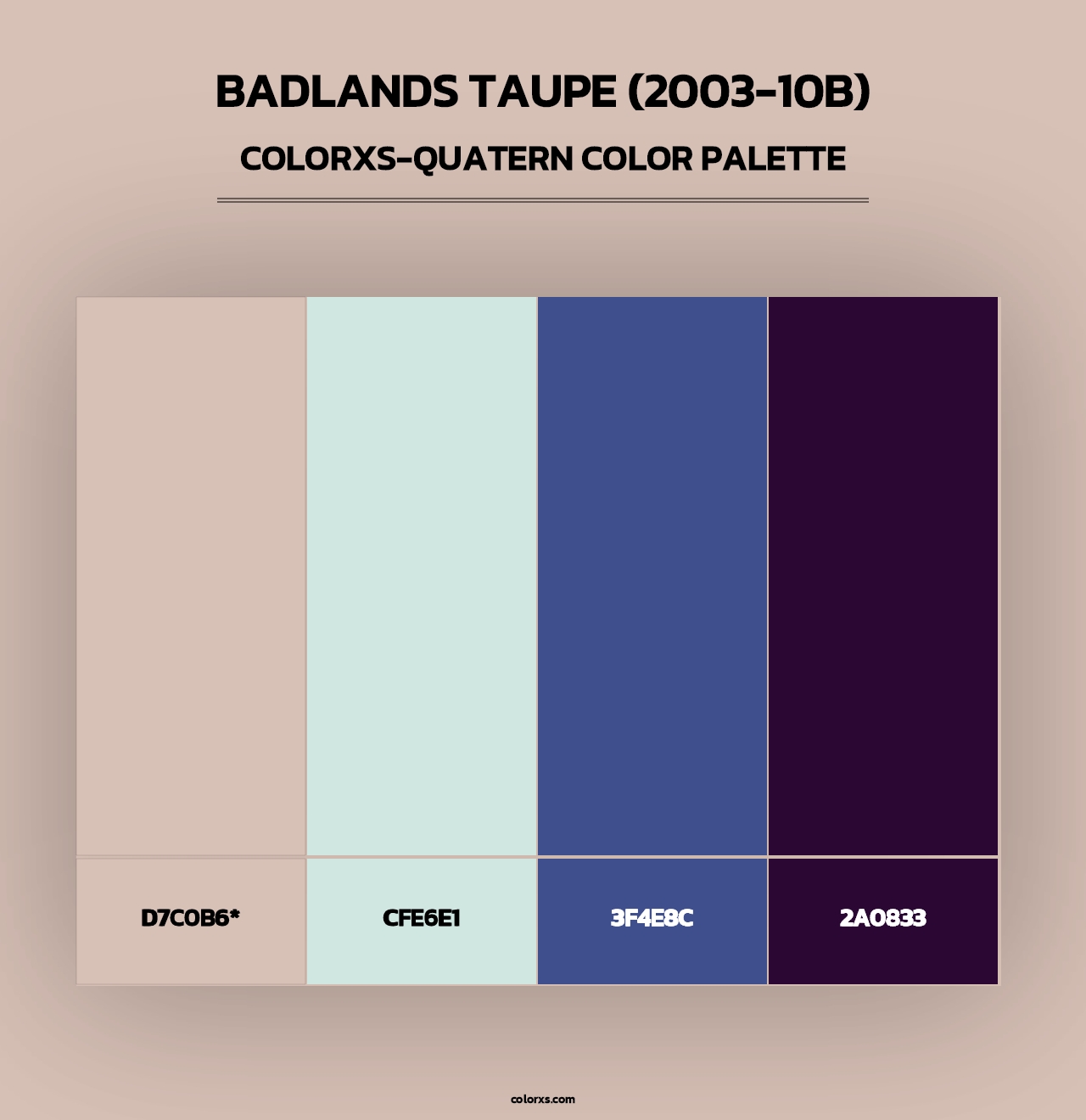 Badlands Taupe (2003-10B) - Colorxs Quad Palette
