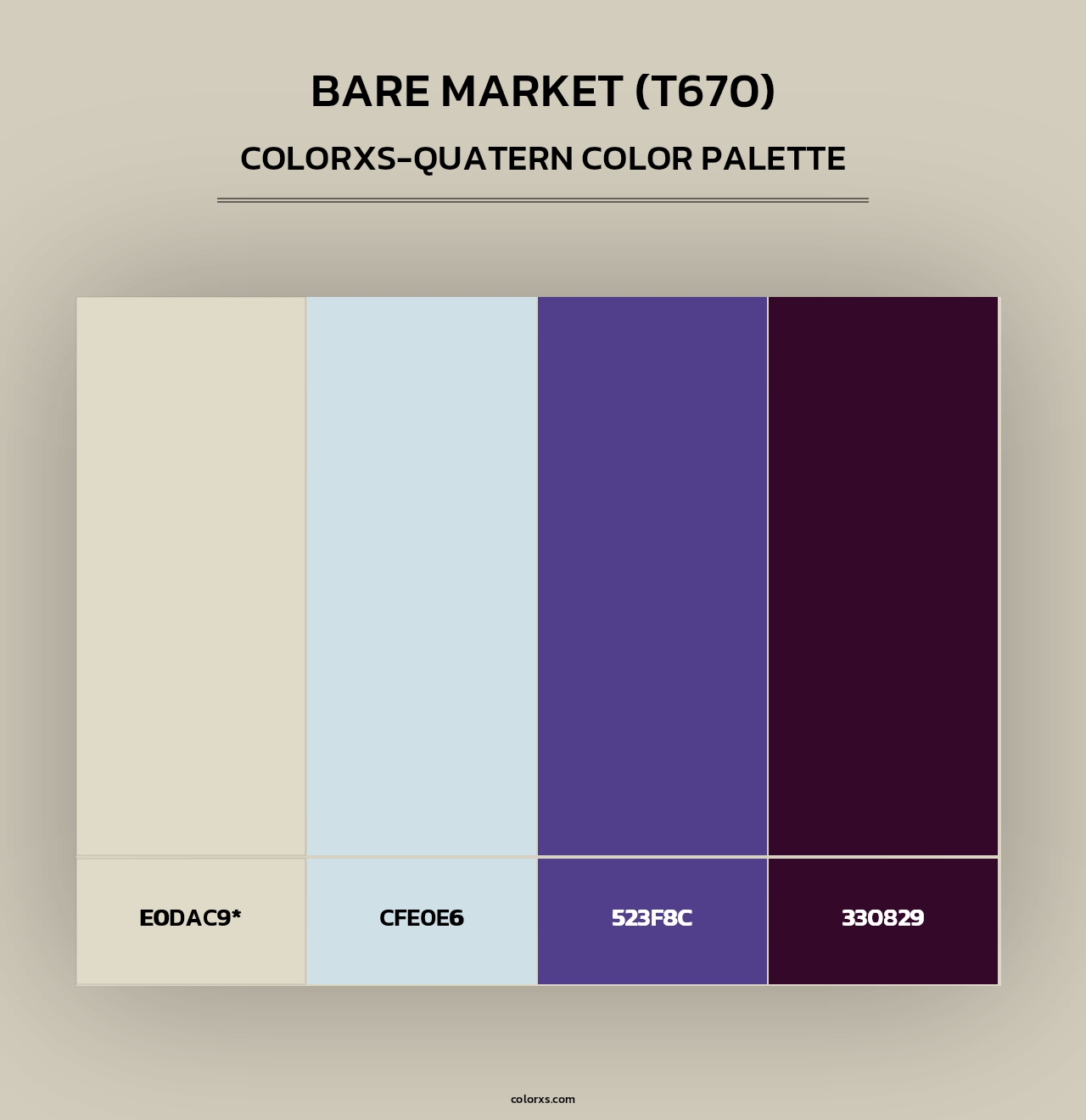Bare Market (T670) - Colorxs Quad Palette