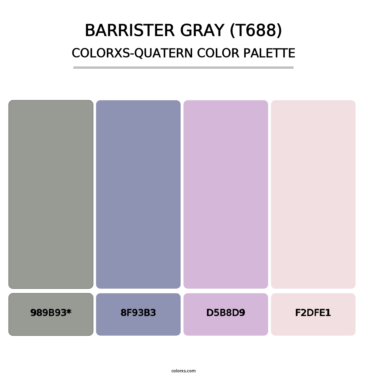 Barrister Gray (T688) - Colorxs Quatern Palette
