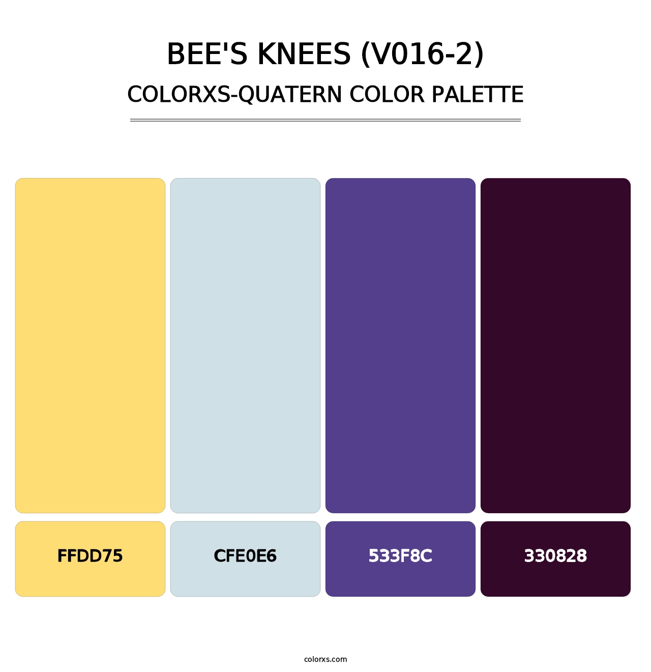 Bee's Knees (V016-2) - Colorxs Quatern Palette