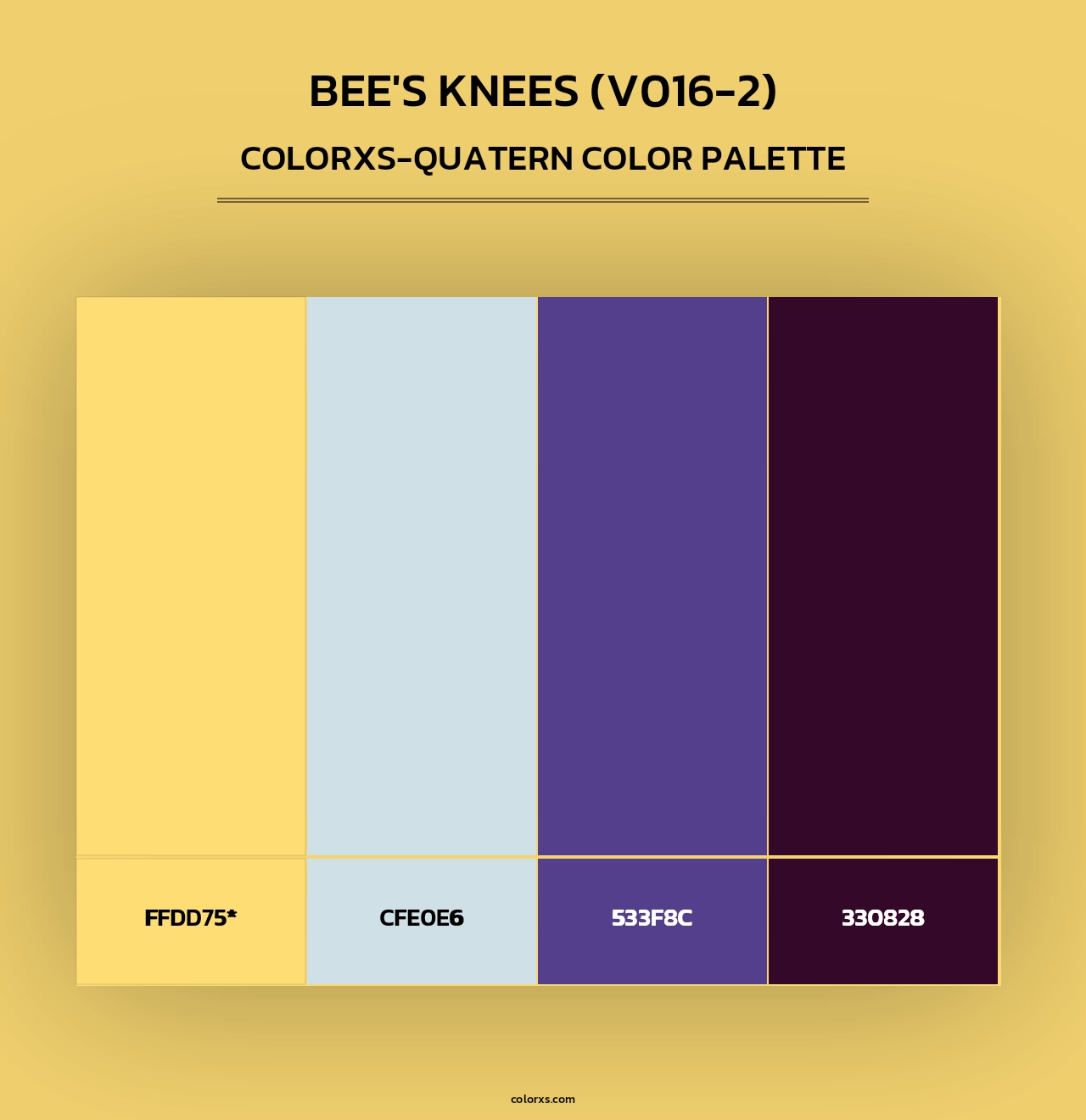 Bee's Knees (V016-2) - Colorxs Quad Palette