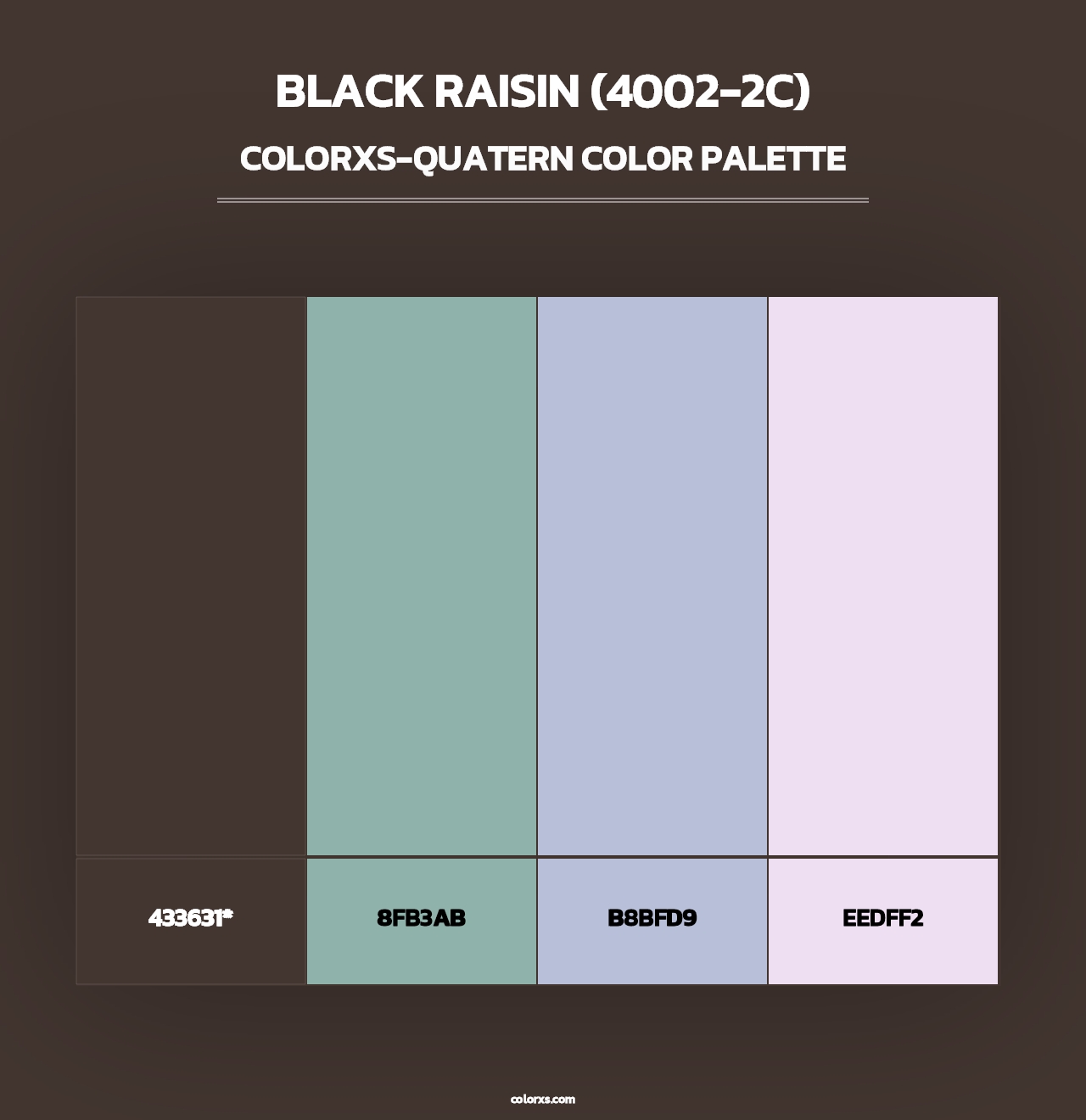 Black Raisin (4002-2C) - Colorxs Quad Palette