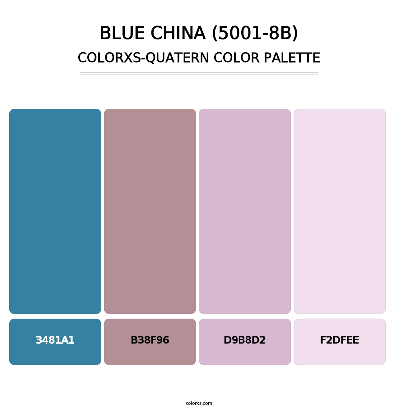 Blue China (5001-8B) - Colorxs Quatern Palette