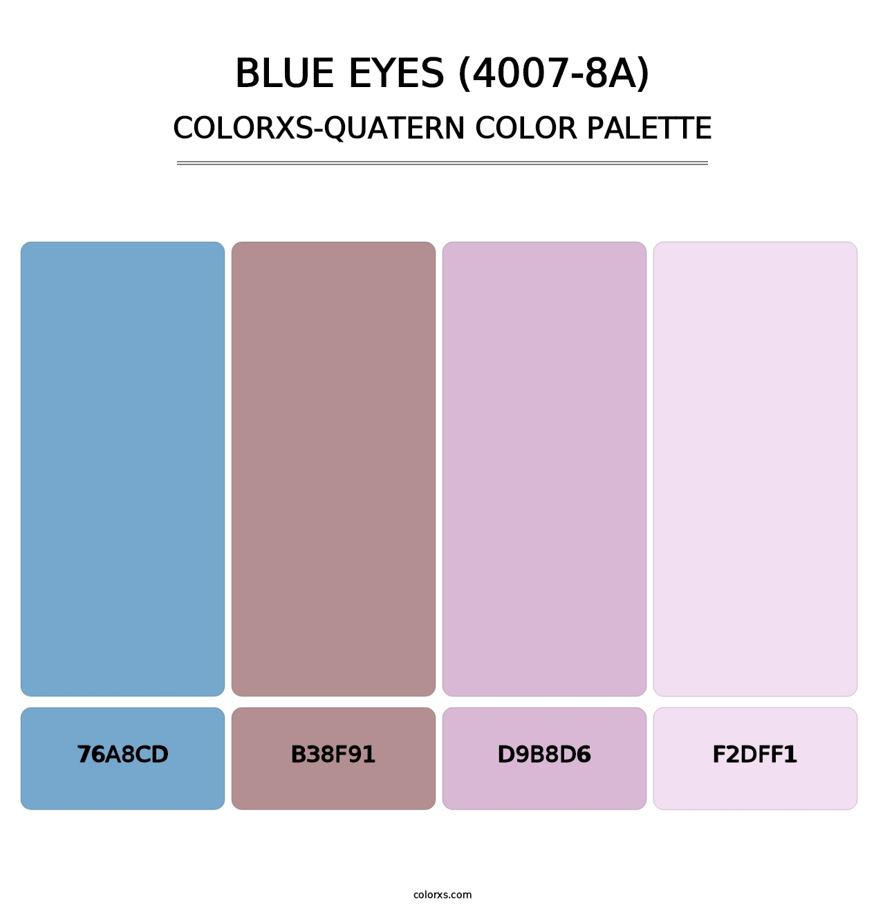 Blue Eyes (4007-8A) - Colorxs Quatern Palette