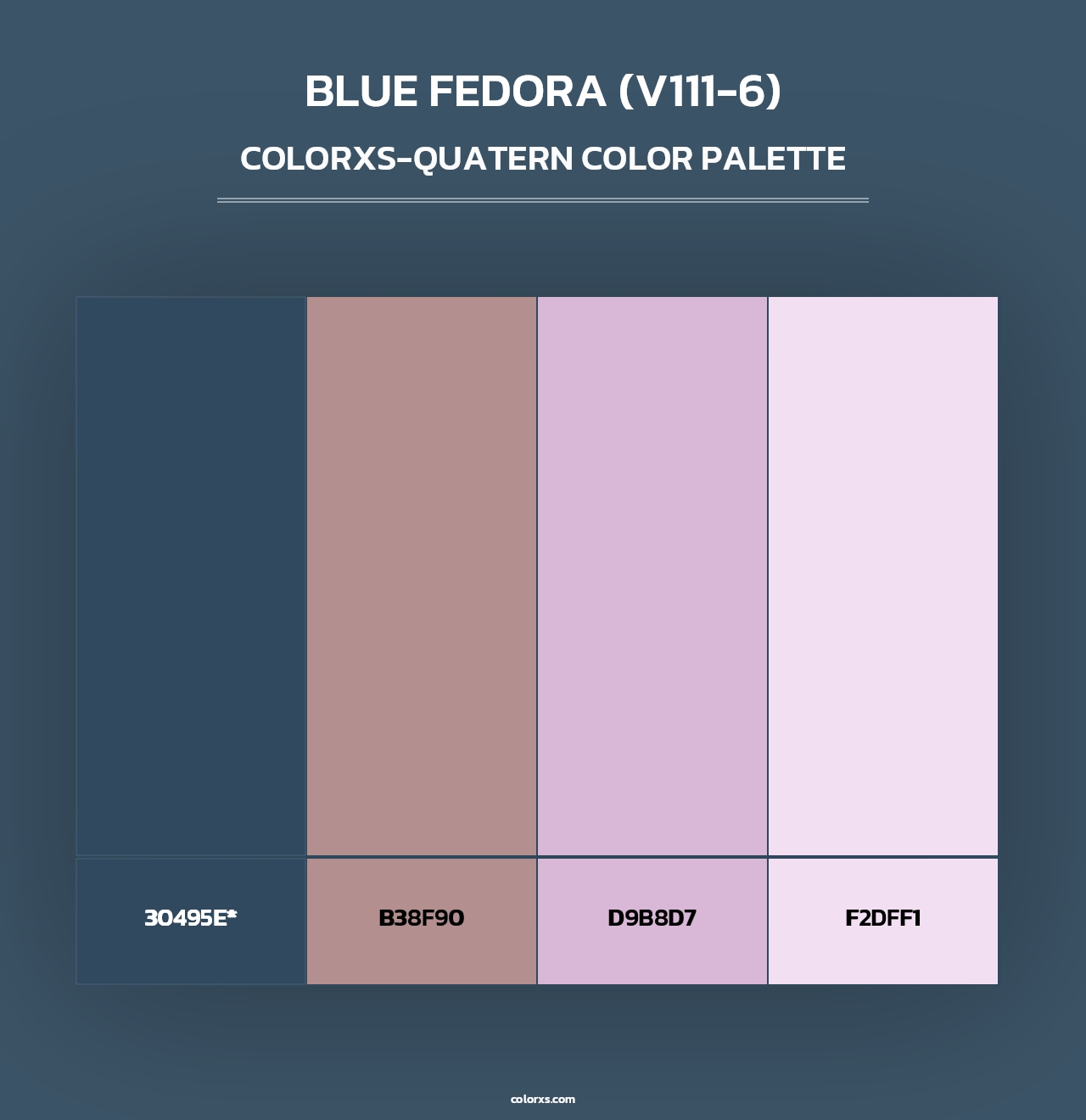 Blue Fedora (V111-6) - Colorxs Quad Palette