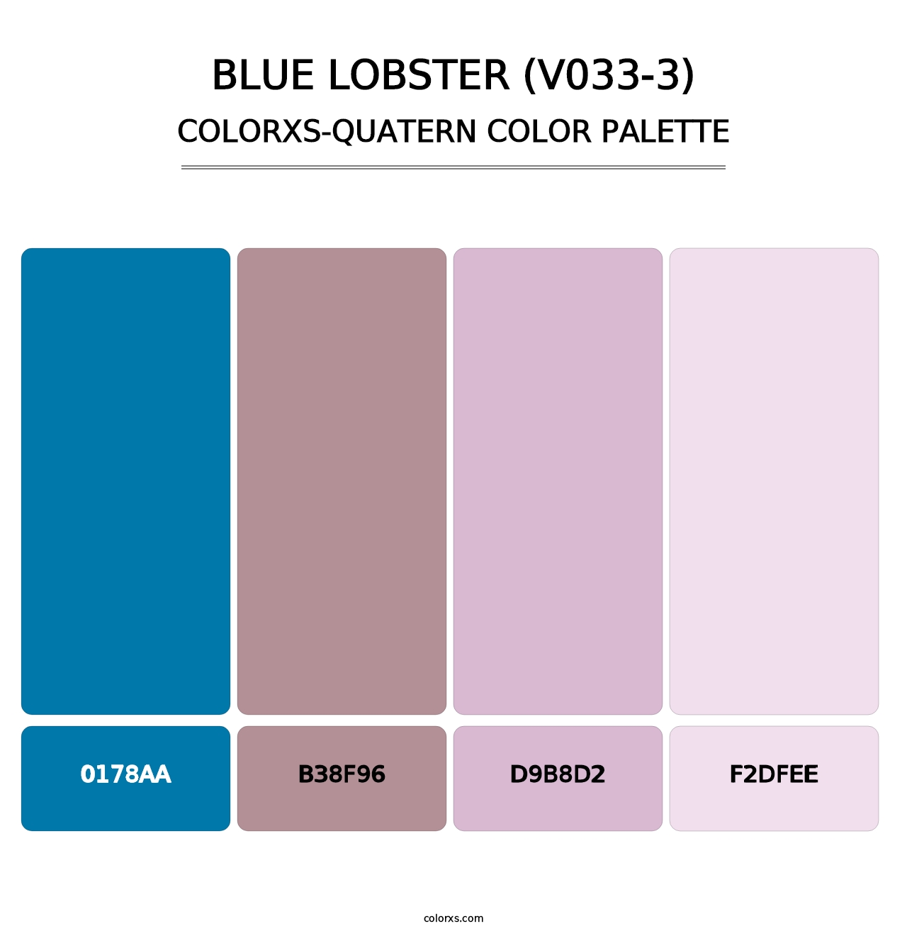 Blue Lobster (V033-3) - Colorxs Quatern Palette