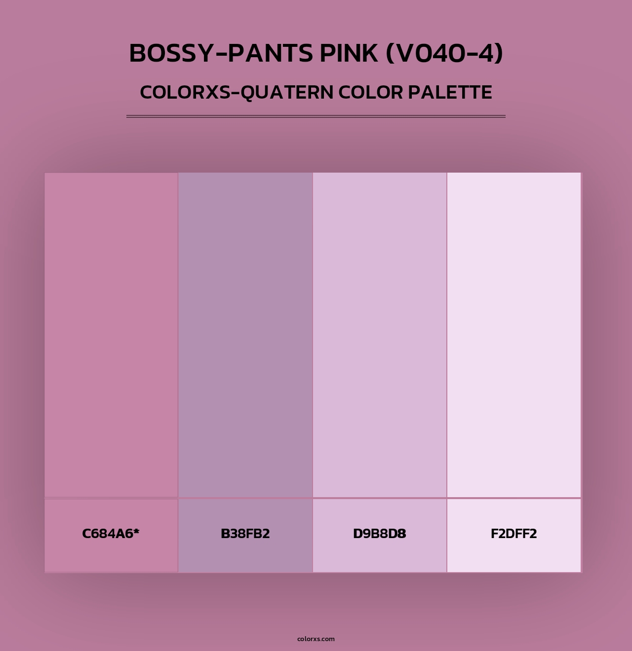 Bossy-Pants Pink (V040-4) - Colorxs Quad Palette