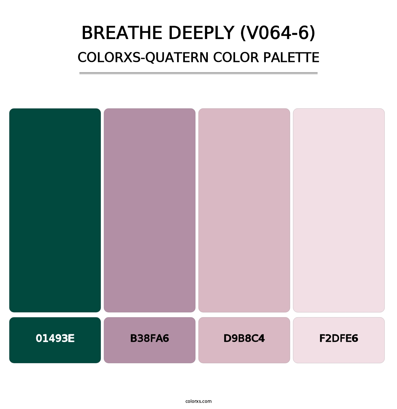 Breathe Deeply (V064-6) - Colorxs Quatern Palette