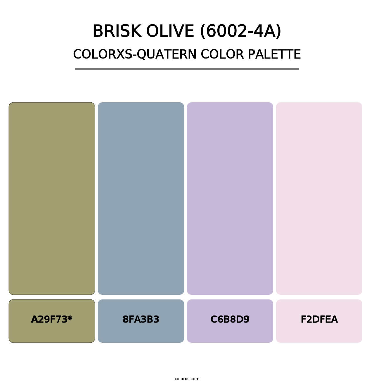 Brisk Olive (6002-4A) - Colorxs Quatern Palette