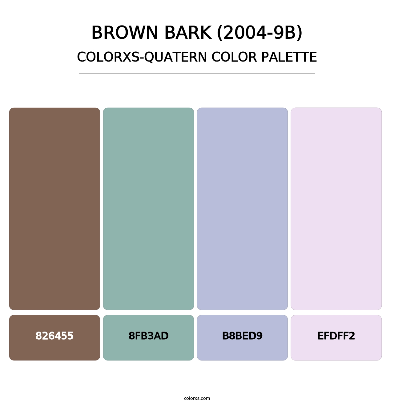 Brown Bark (2004-9B) - Colorxs Quatern Palette