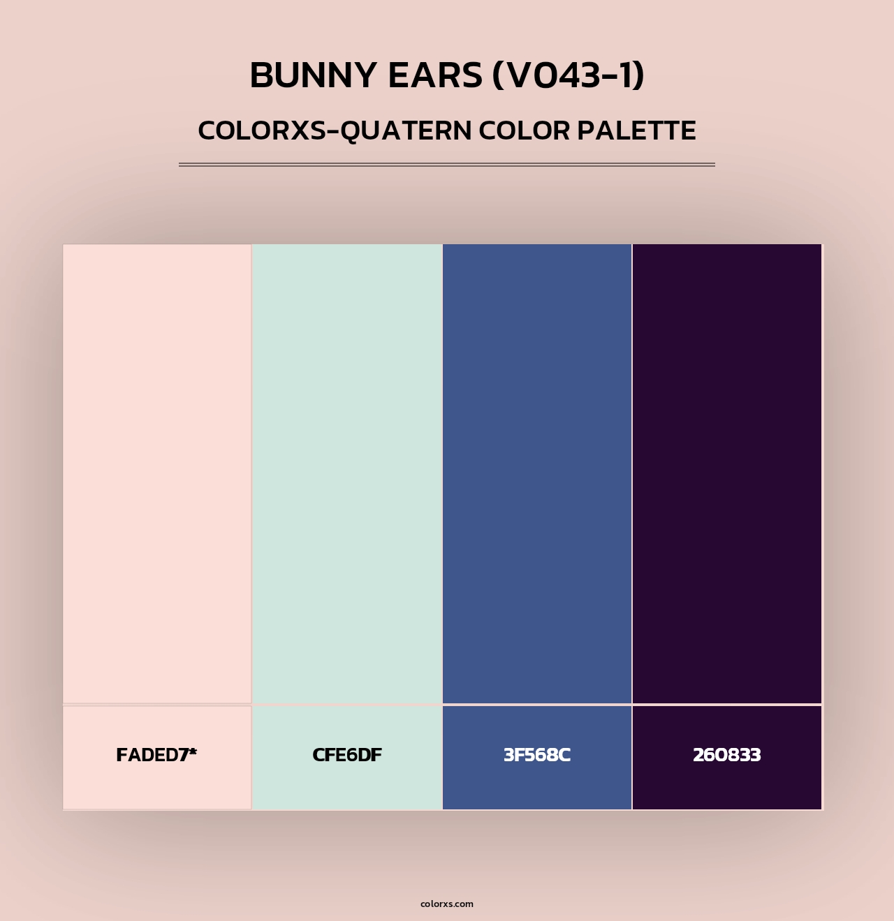 Bunny Ears (V043-1) - Colorxs Quad Palette