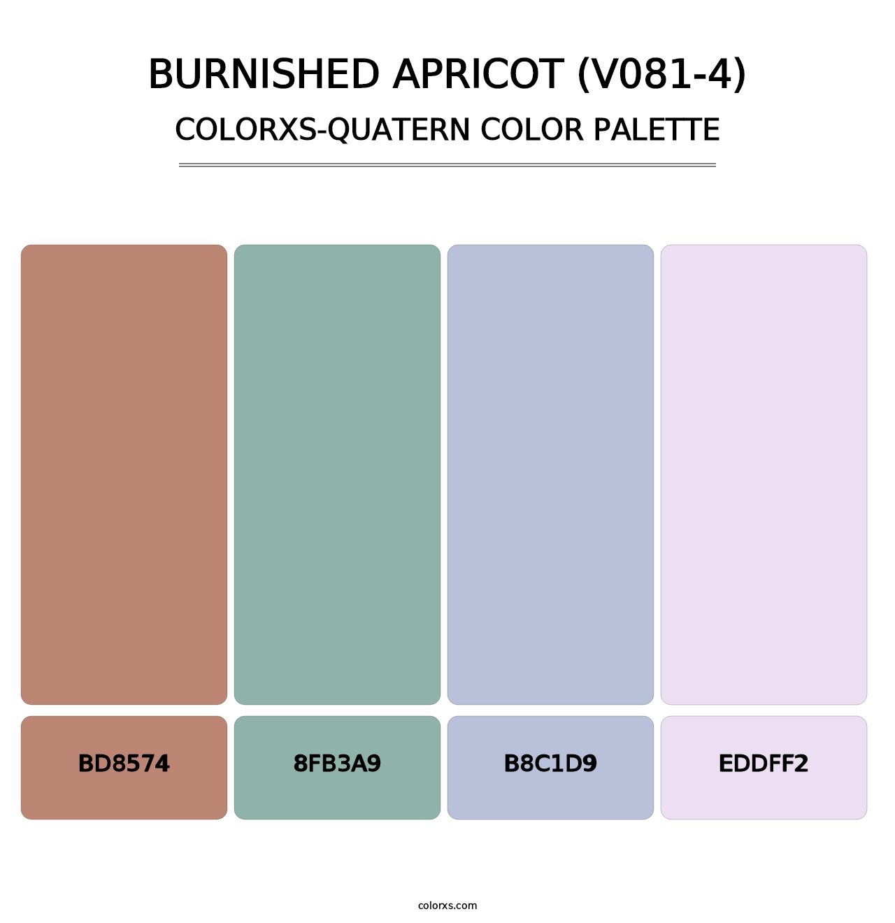 Burnished Apricot (V081-4) - Colorxs Quatern Palette