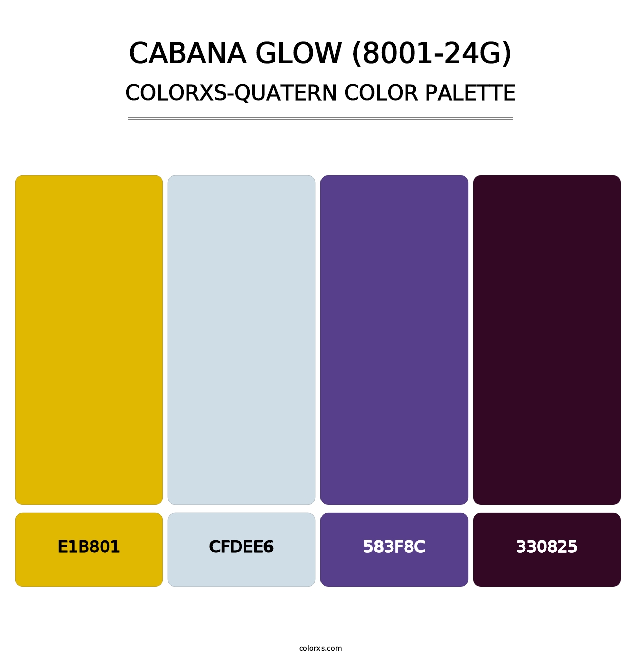 Cabana Glow (8001-24G) - Colorxs Quatern Palette