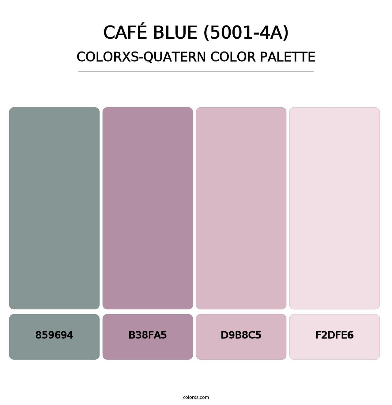 Café Blue (5001-4A) - Colorxs Quatern Palette