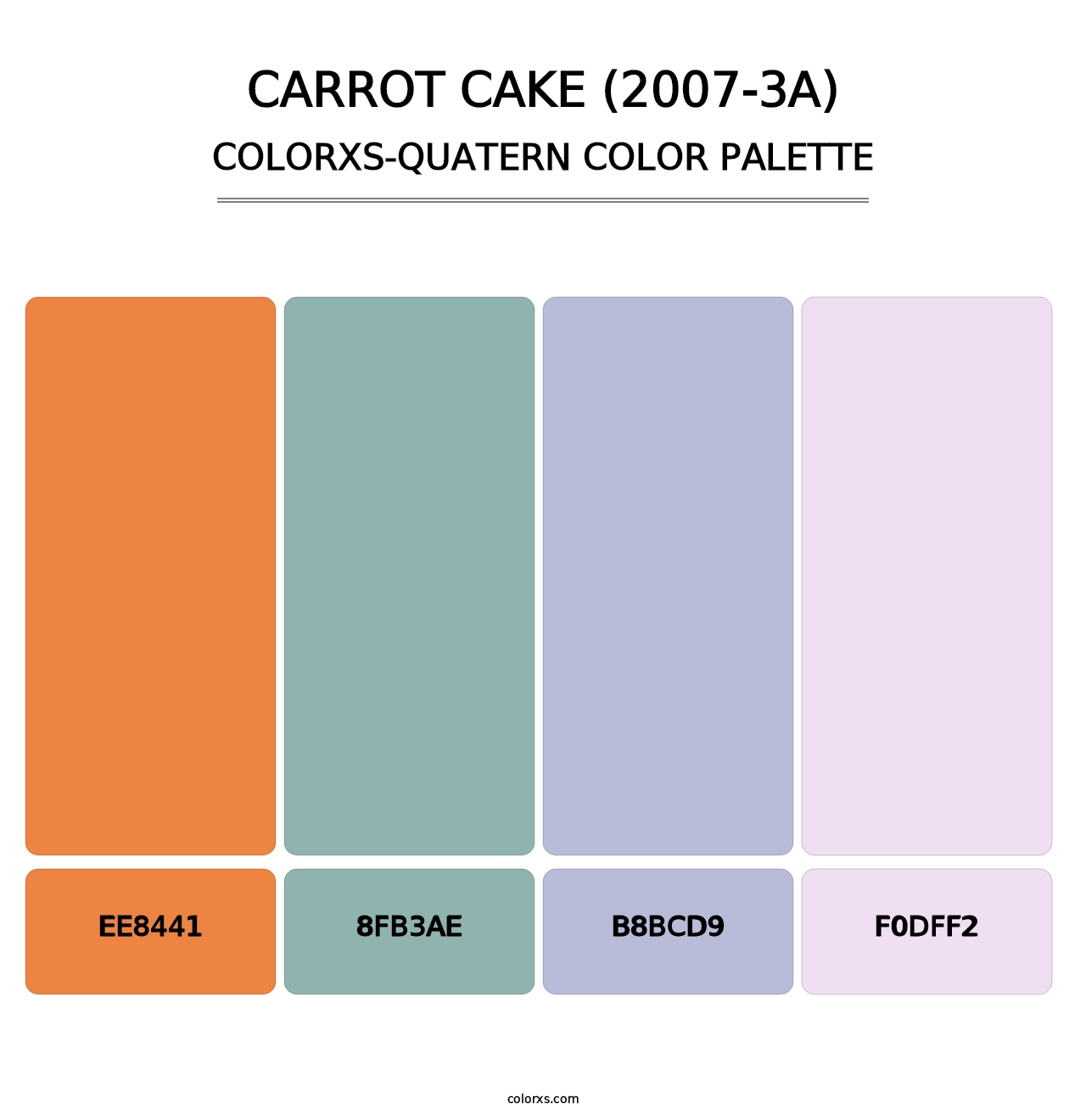 Carrot Cake (2007-3A) - Colorxs Quatern Palette