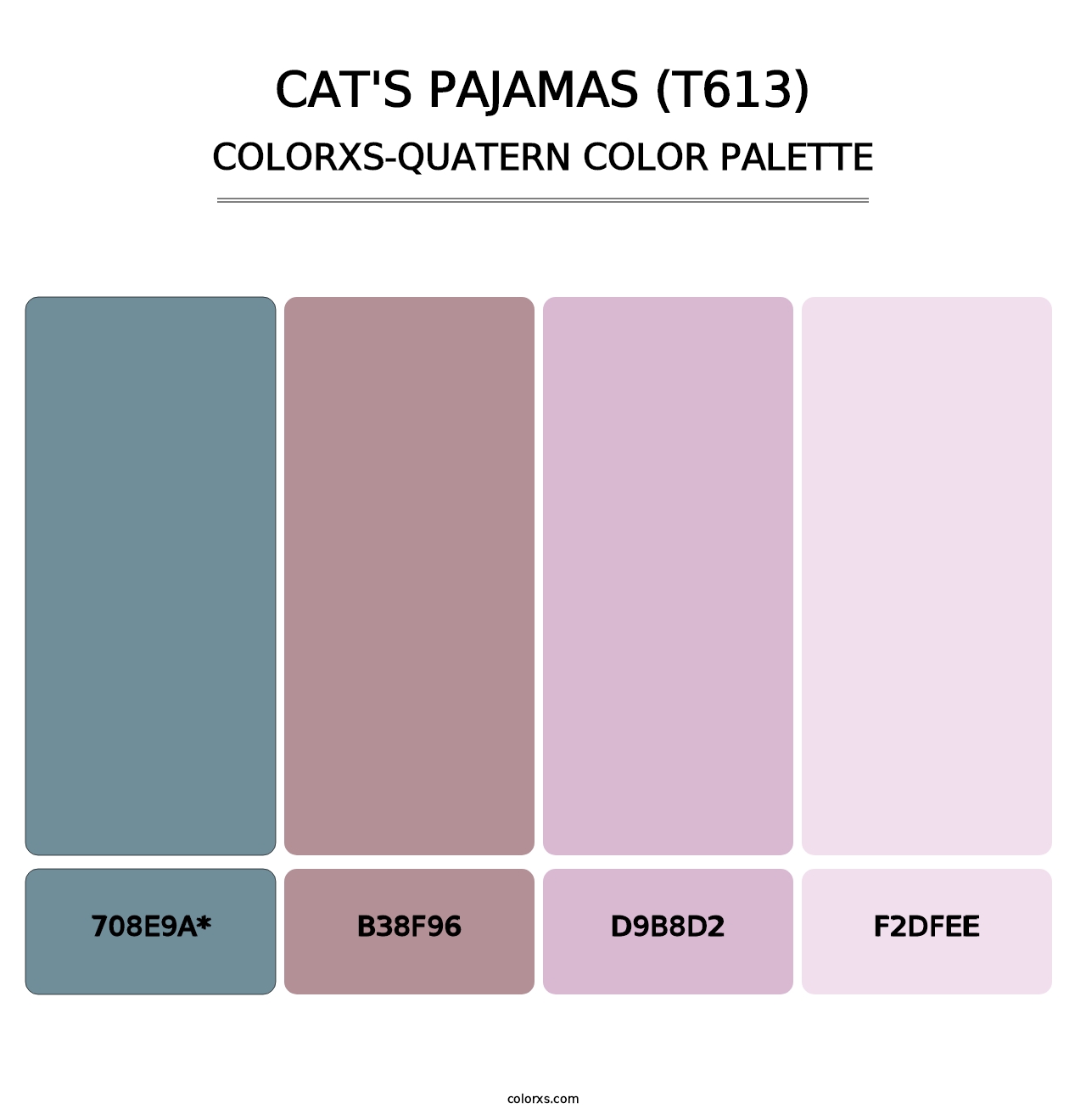 Cat's Pajamas (T613) - Colorxs Quatern Palette