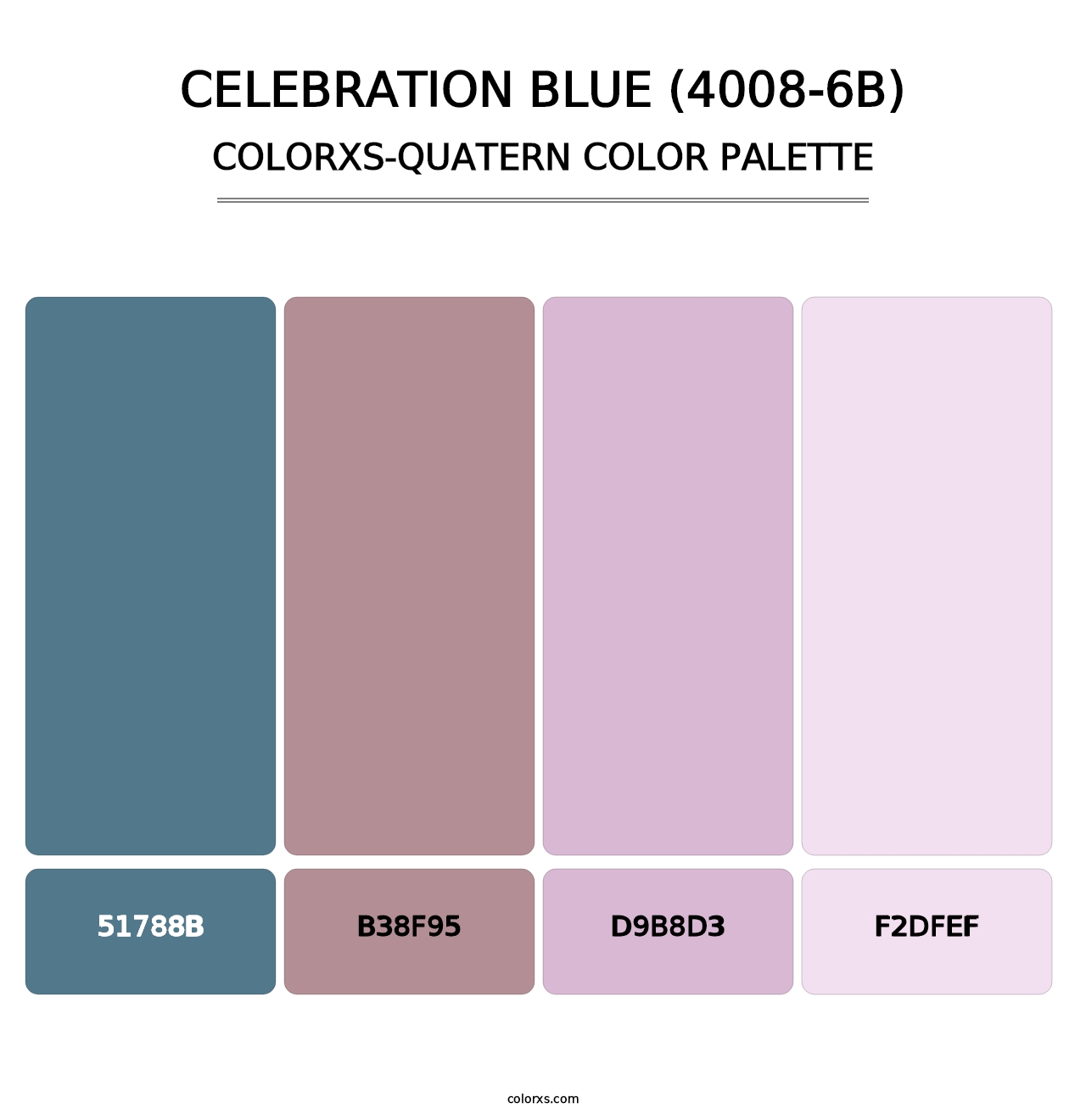 Celebration Blue (4008-6B) - Colorxs Quatern Palette