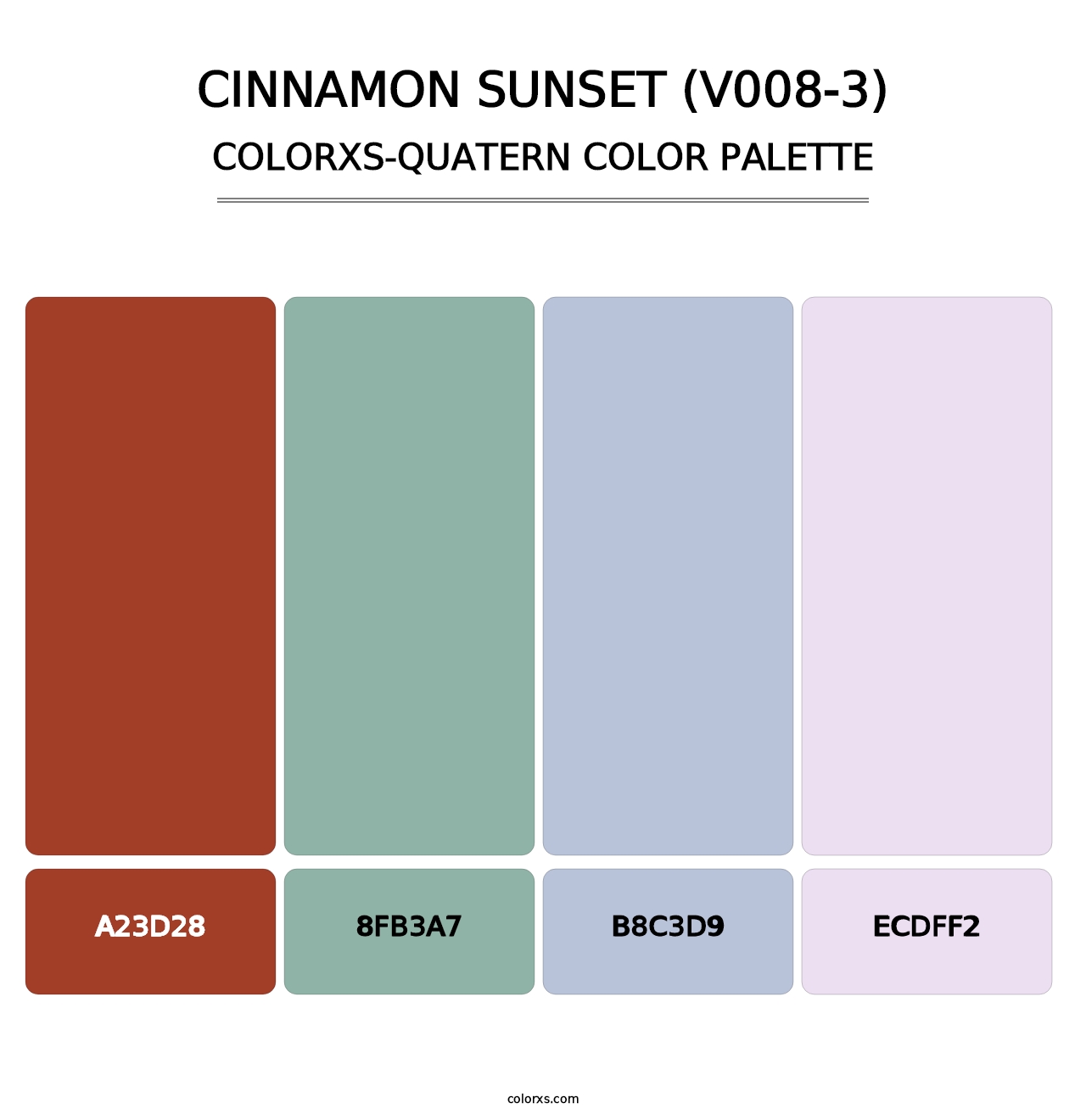 Cinnamon Sunset (V008-3) - Colorxs Quatern Palette