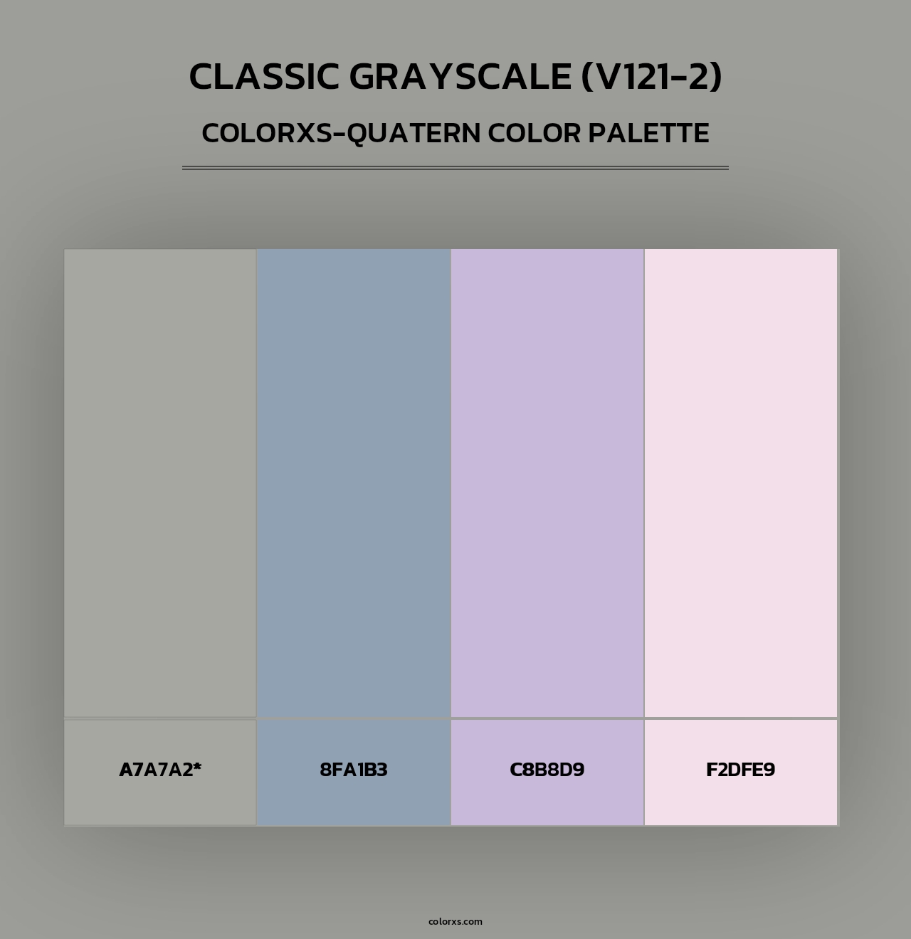 Classic Grayscale (V121-2) - Colorxs Quad Palette