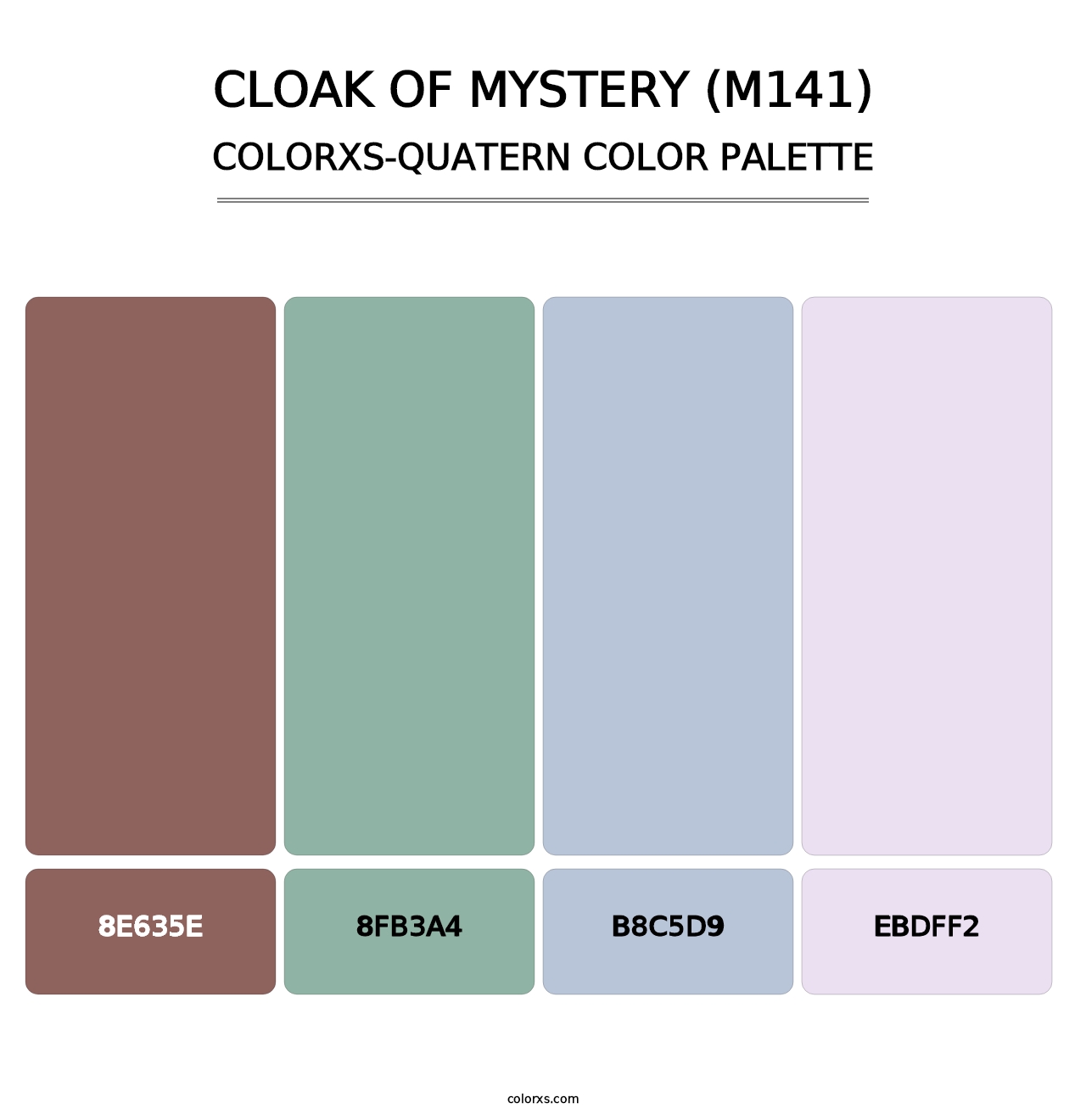Cloak of Mystery (M141) - Colorxs Quatern Palette
