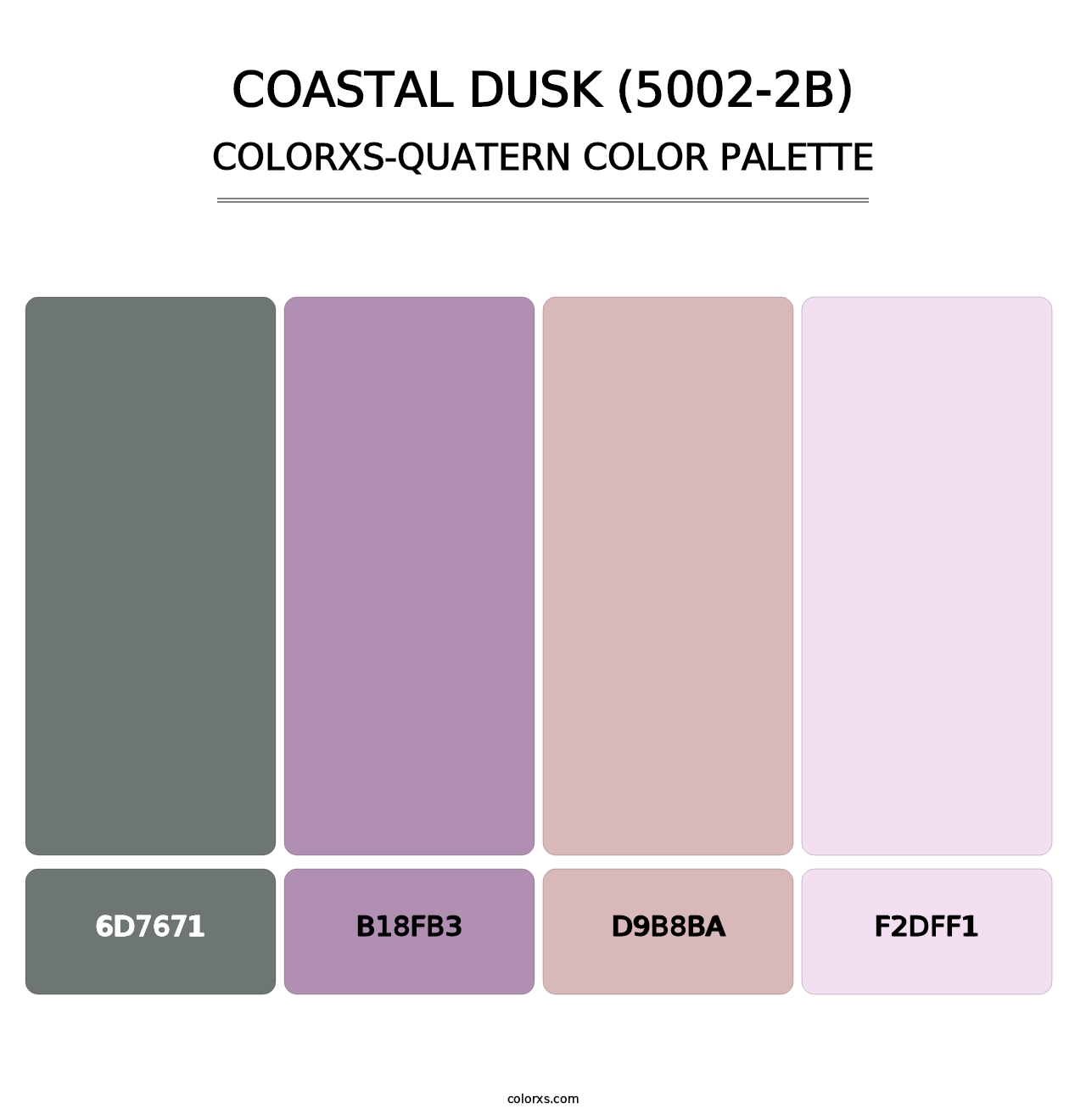 Coastal Dusk (5002-2B) - Colorxs Quatern Palette