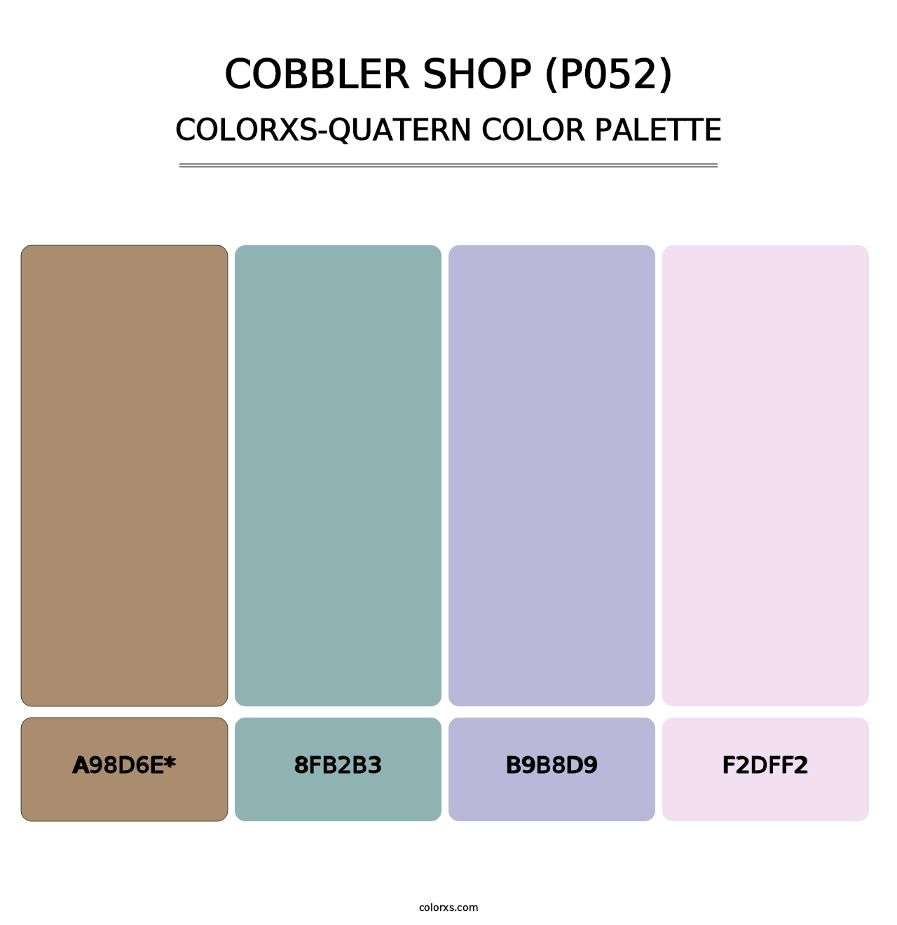 Cobbler Shop (P052) - Colorxs Quatern Palette