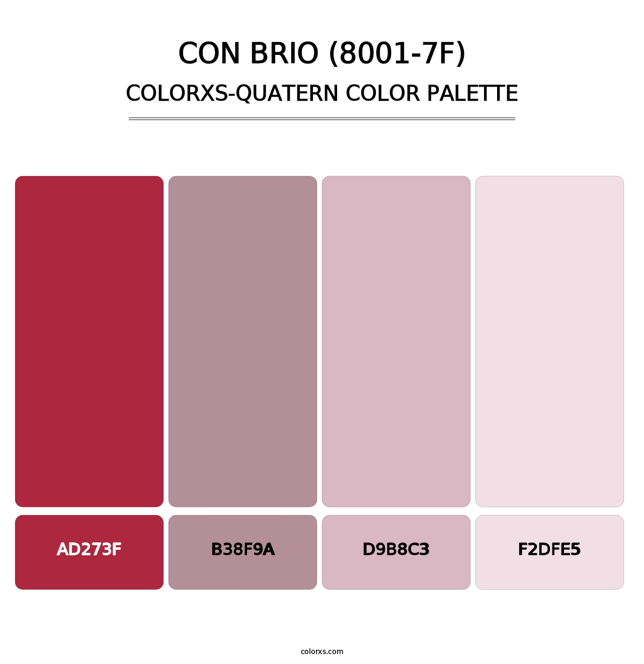 Con Brio (8001-7F) - Colorxs Quatern Palette