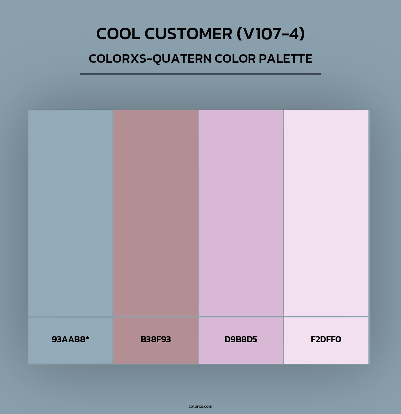 Cool Customer (V107-4) - Colorxs Quad Palette
