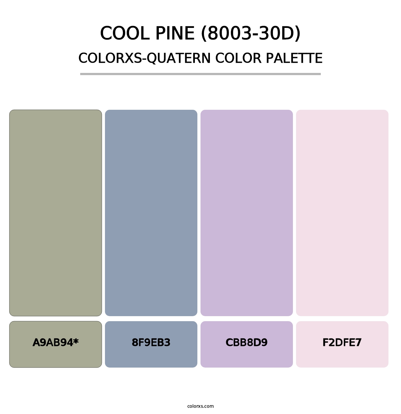 Cool Pine (8003-30D) - Colorxs Quatern Palette