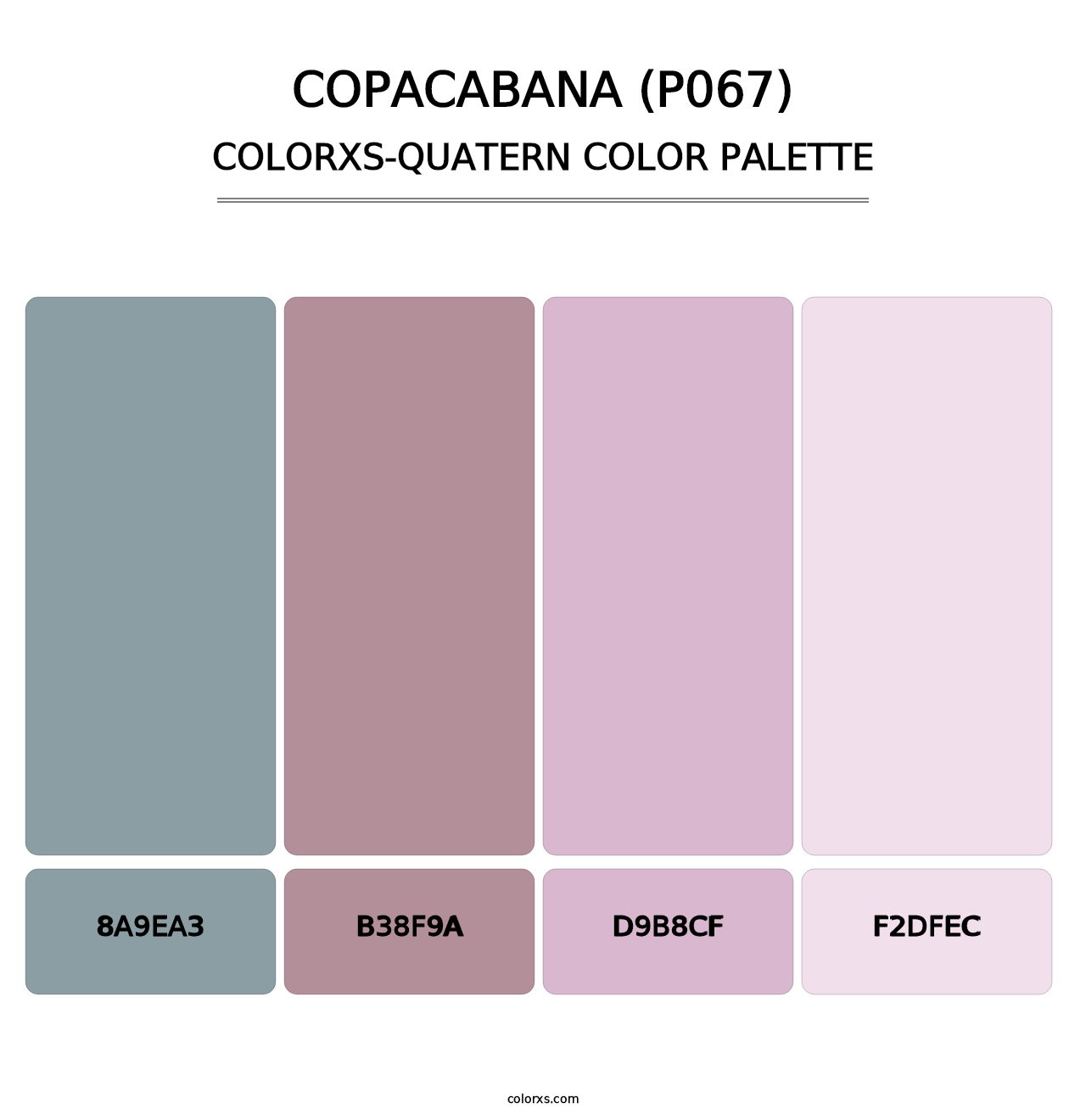 Copacabana (P067) - Colorxs Quatern Palette