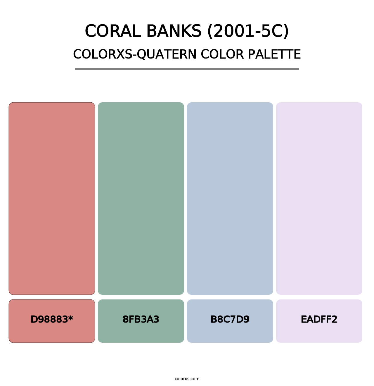Coral Banks (2001-5C) - Colorxs Quatern Palette