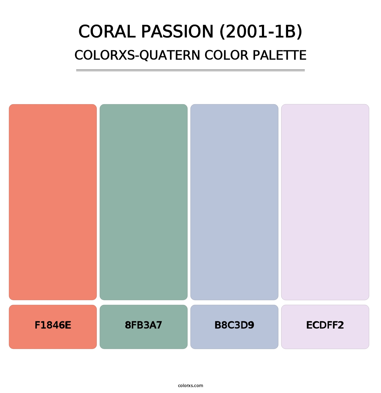 Coral Passion (2001-1B) - Colorxs Quatern Palette