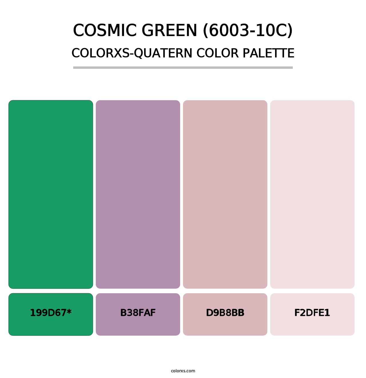 Cosmic Green (6003-10C) - Colorxs Quatern Palette