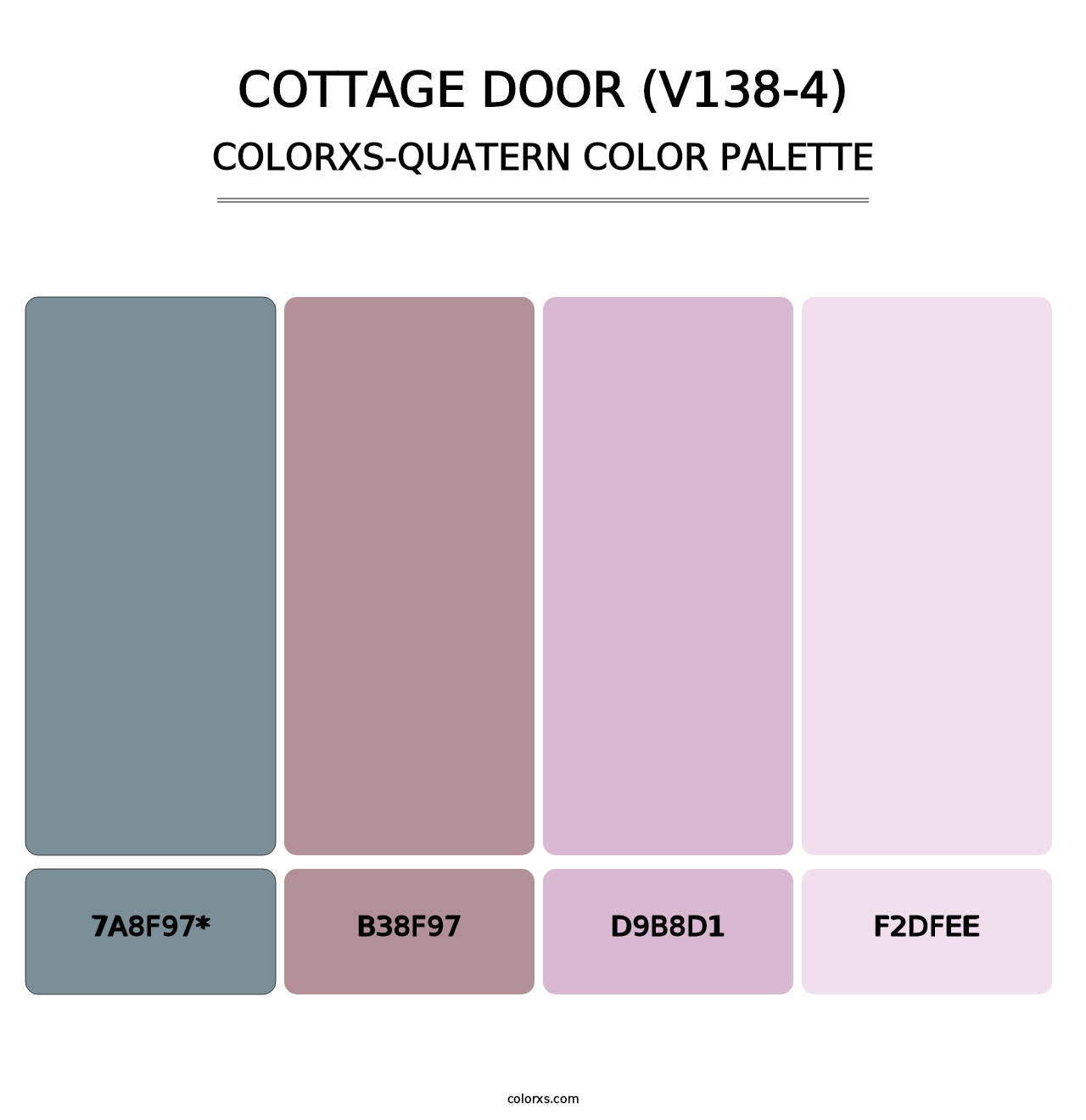 Cottage Door (V138-4) - Colorxs Quatern Palette