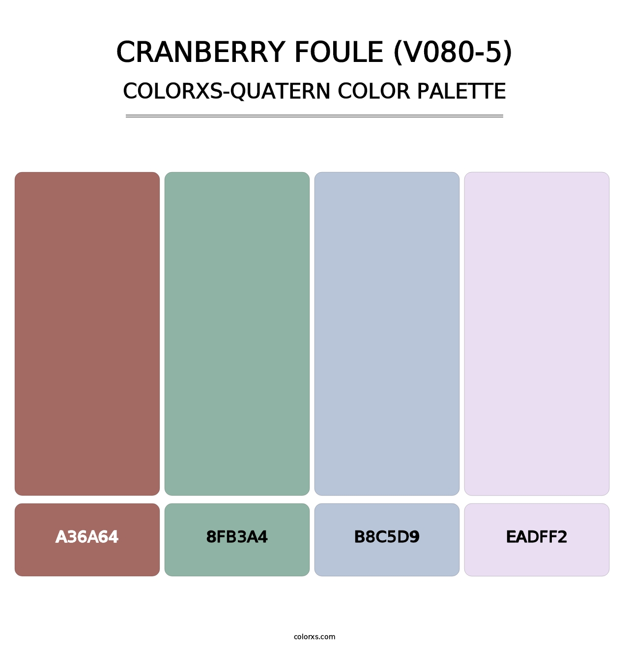 Cranberry Foule (V080-5) - Colorxs Quatern Palette