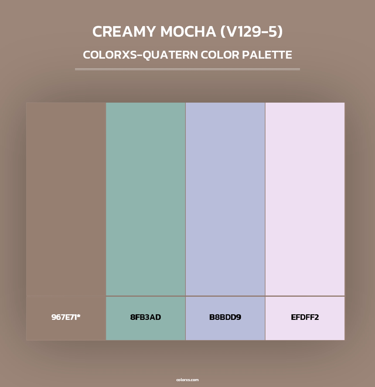 Creamy Mocha (V129-5) - Colorxs Quad Palette