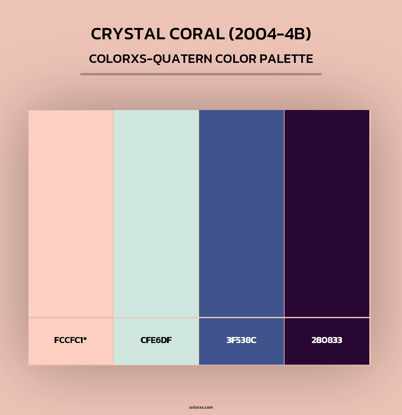Crystal Coral (2004-4B) - Colorxs Quad Palette