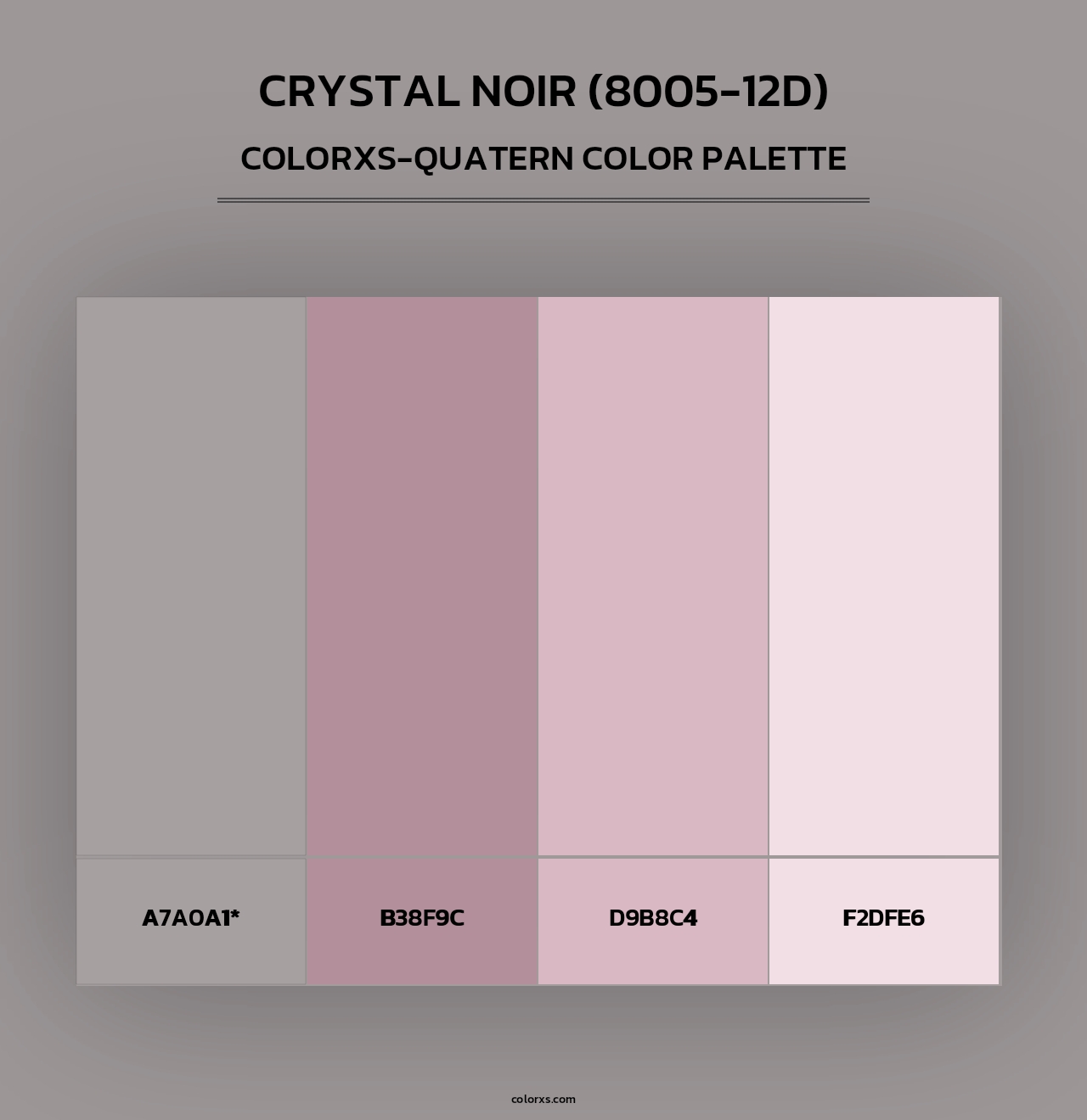 Crystal Noir (8005-12D) - Colorxs Quad Palette