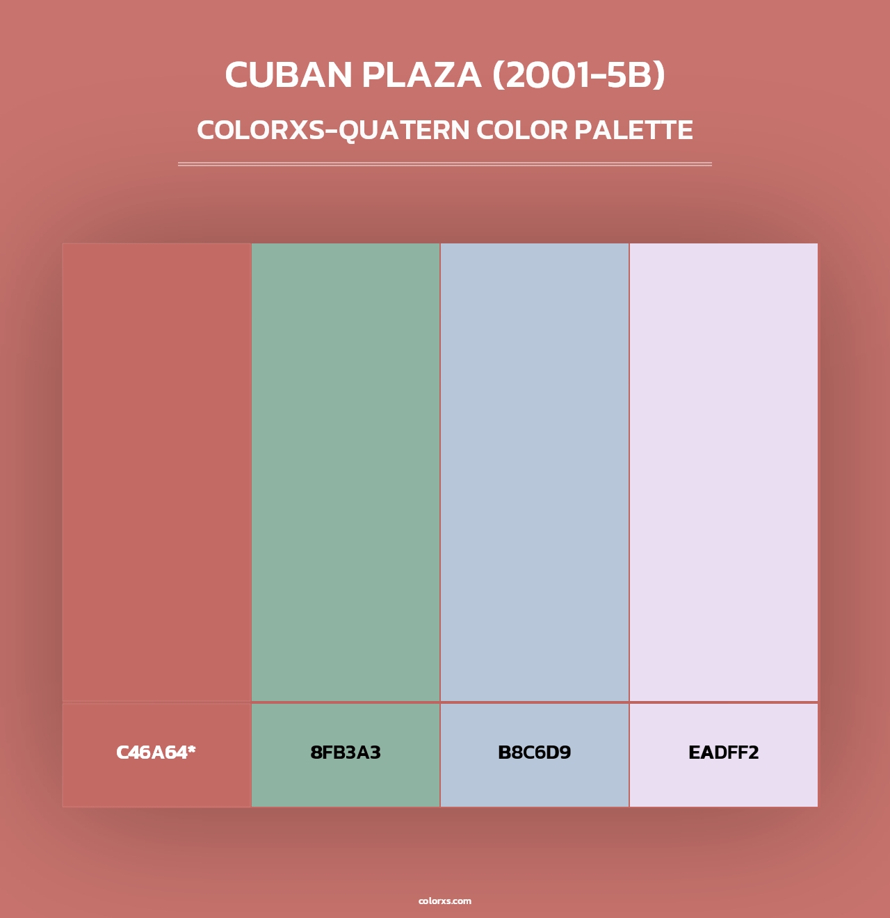 Cuban Plaza (2001-5B) - Colorxs Quad Palette