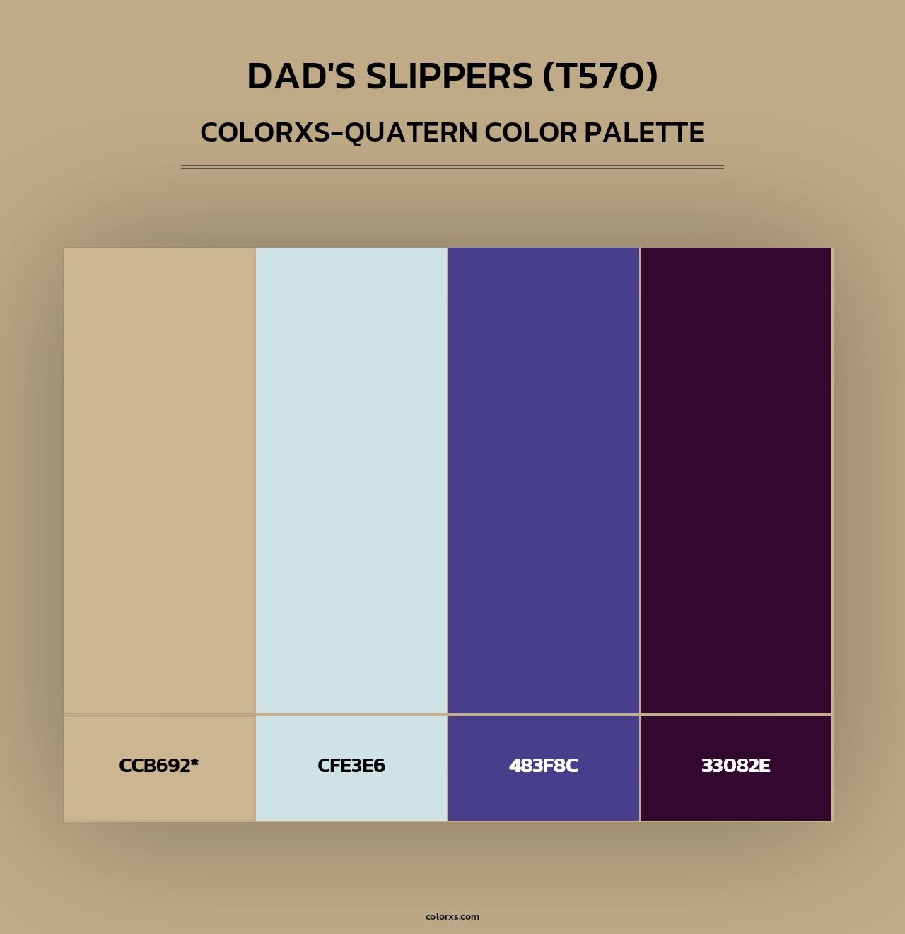 Dad's Slippers (T570) - Colorxs Quad Palette