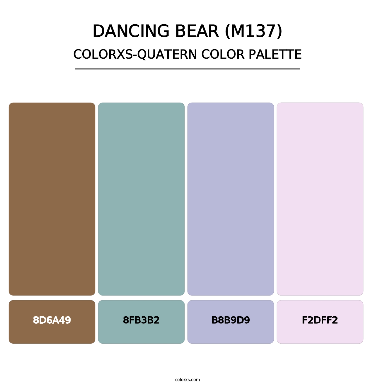 Dancing Bear (M137) - Colorxs Quatern Palette