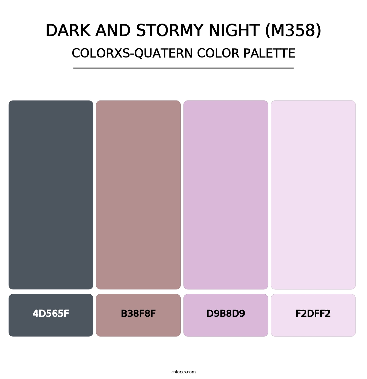 Dark and Stormy Night (M358) - Colorxs Quatern Palette