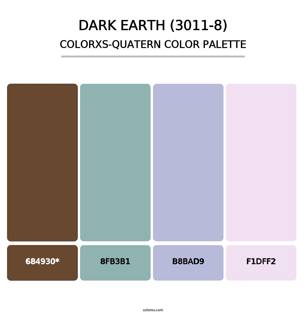 Dark Earth (3011-8) - Colorxs Quatern Palette