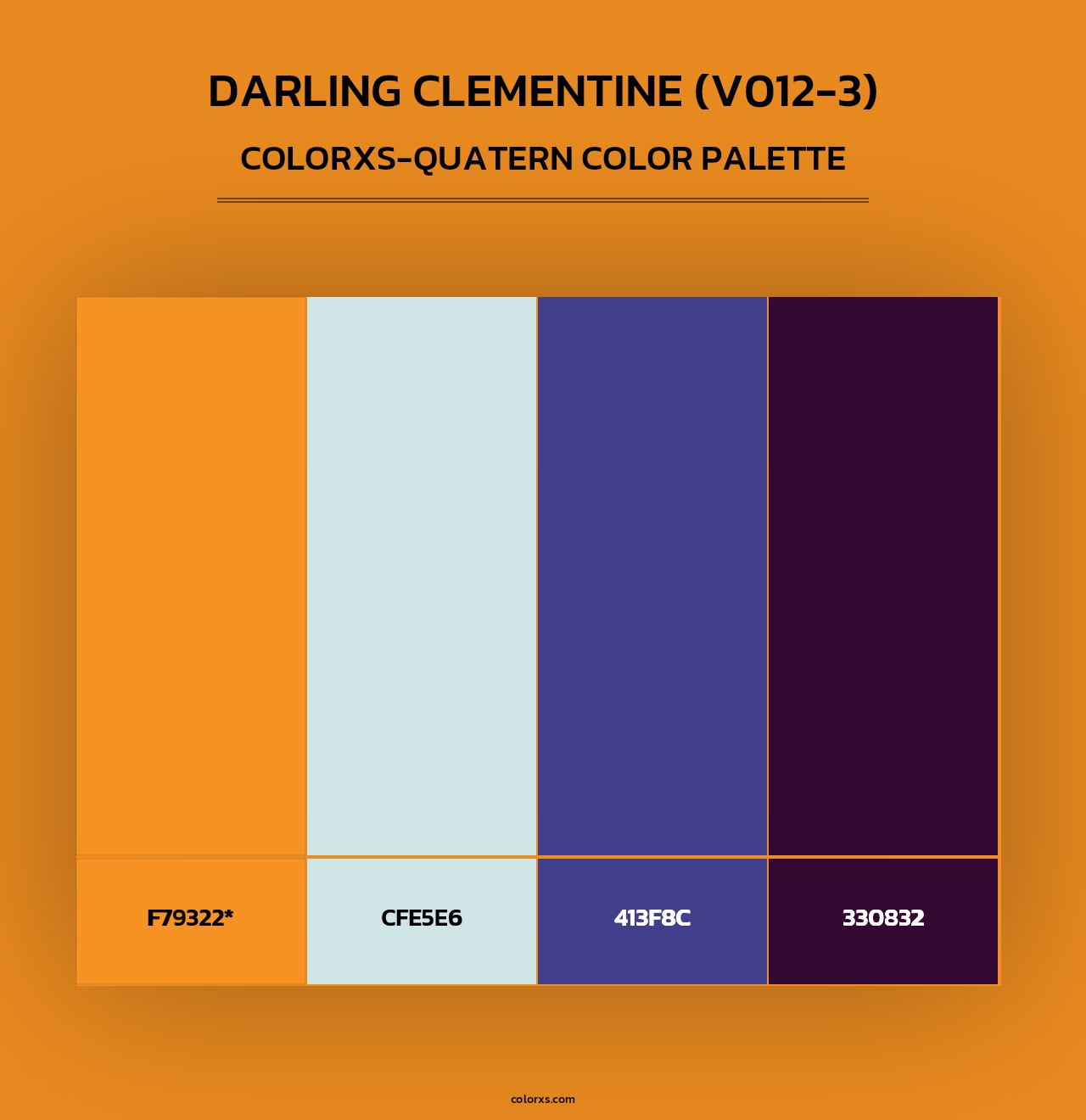 Darling Clementine (V012-3) - Colorxs Quad Palette