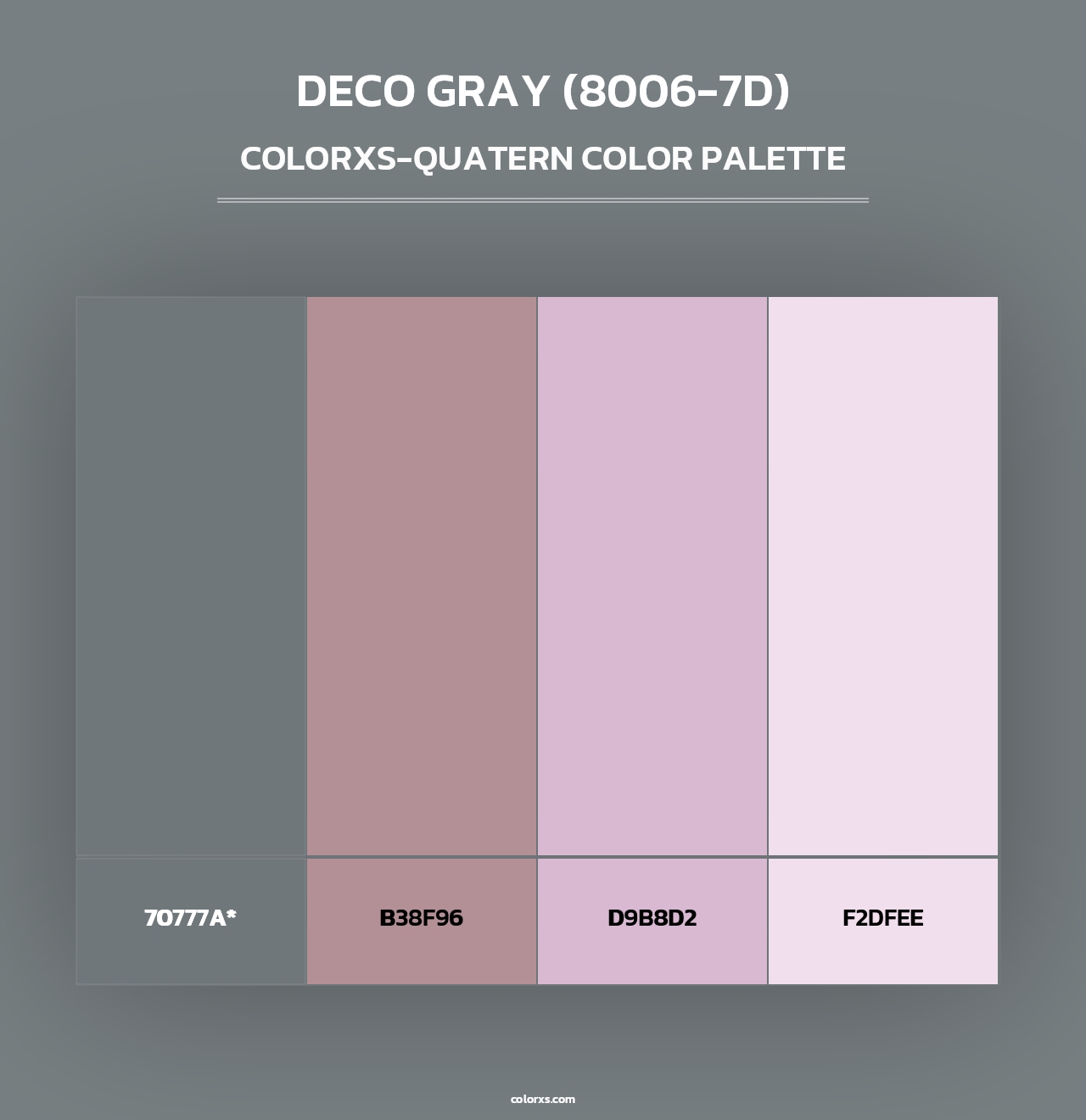 Deco Gray (8006-7D) - Colorxs Quad Palette
