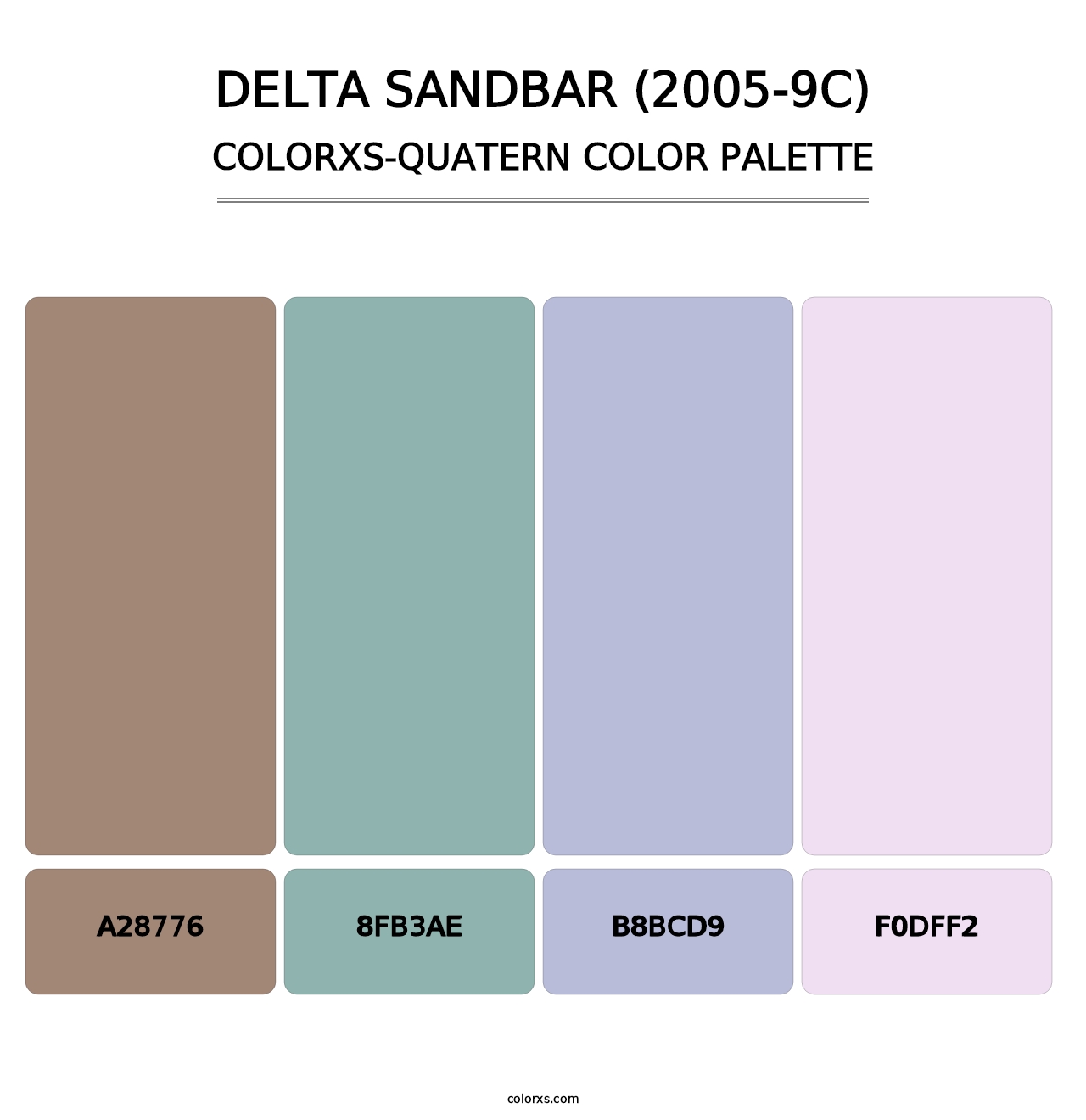 Delta Sandbar (2005-9C) - Colorxs Quatern Palette