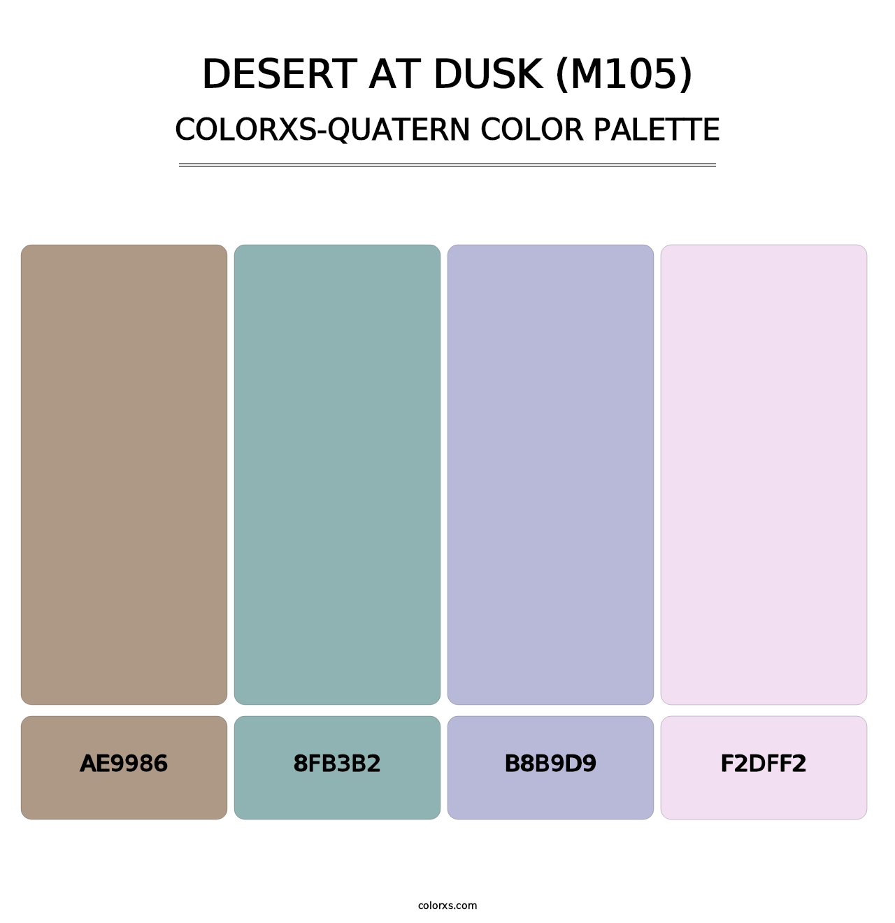 Desert at Dusk (M105) - Colorxs Quatern Palette
